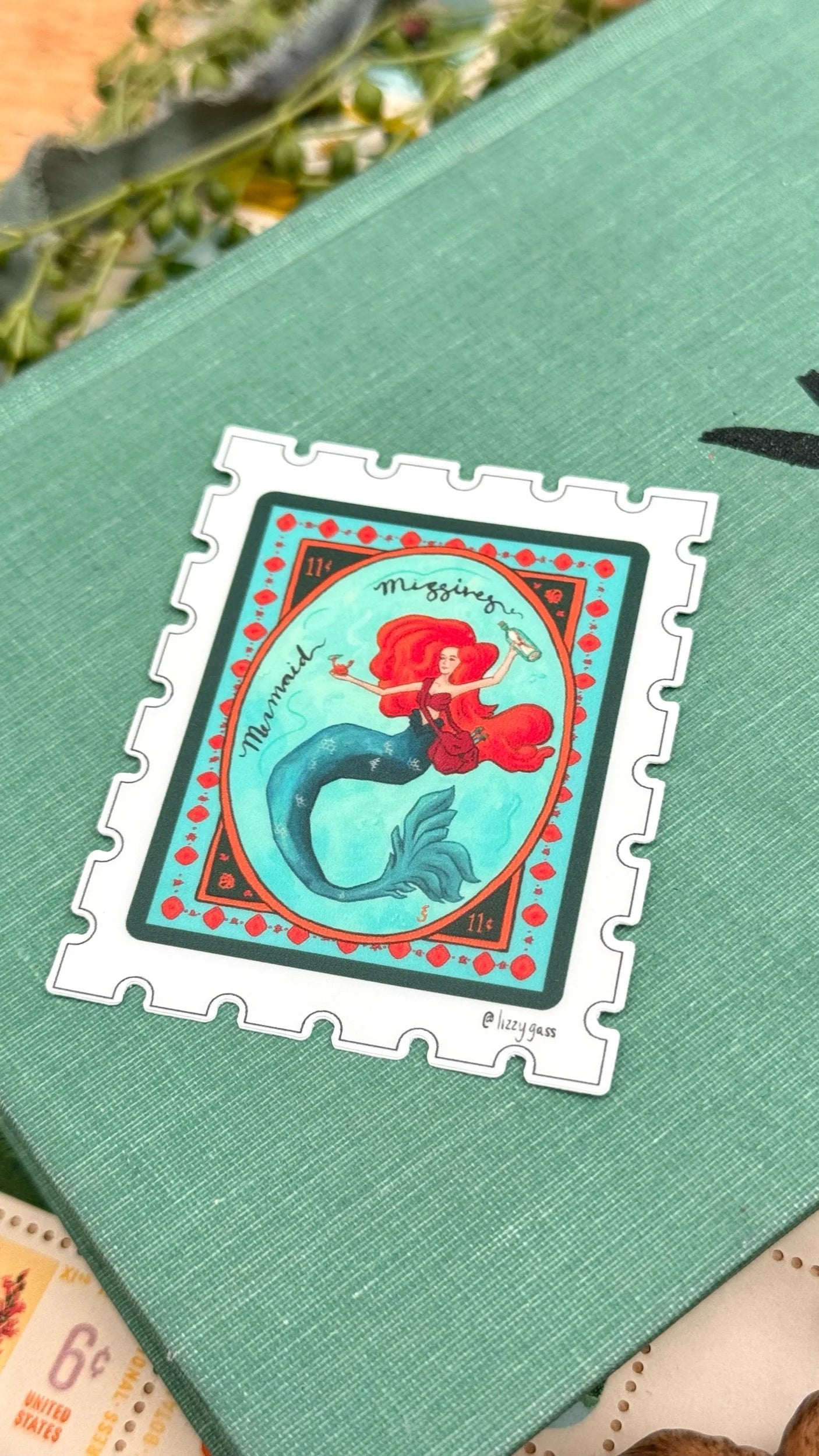 Mermaid Missives Stamp Sticker