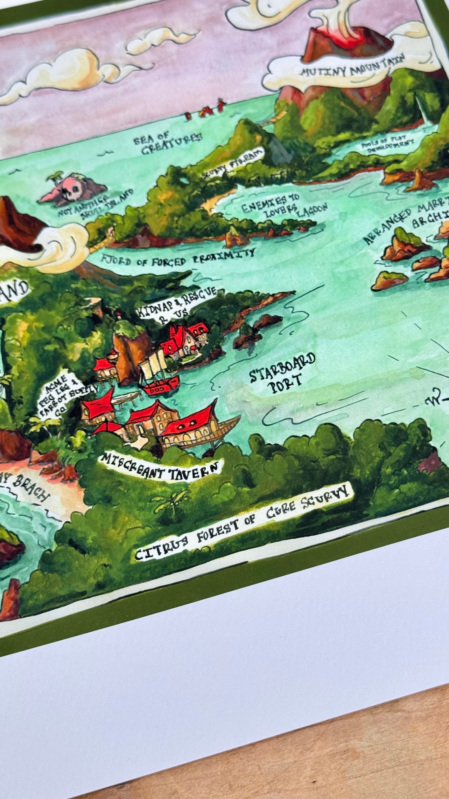 Dubious Map of Swashbuckling Print