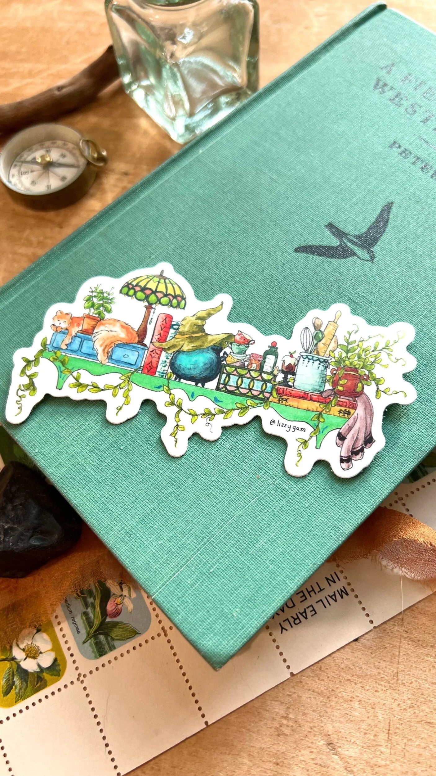 The Mini Kitchen Witch's Shelf Sticker