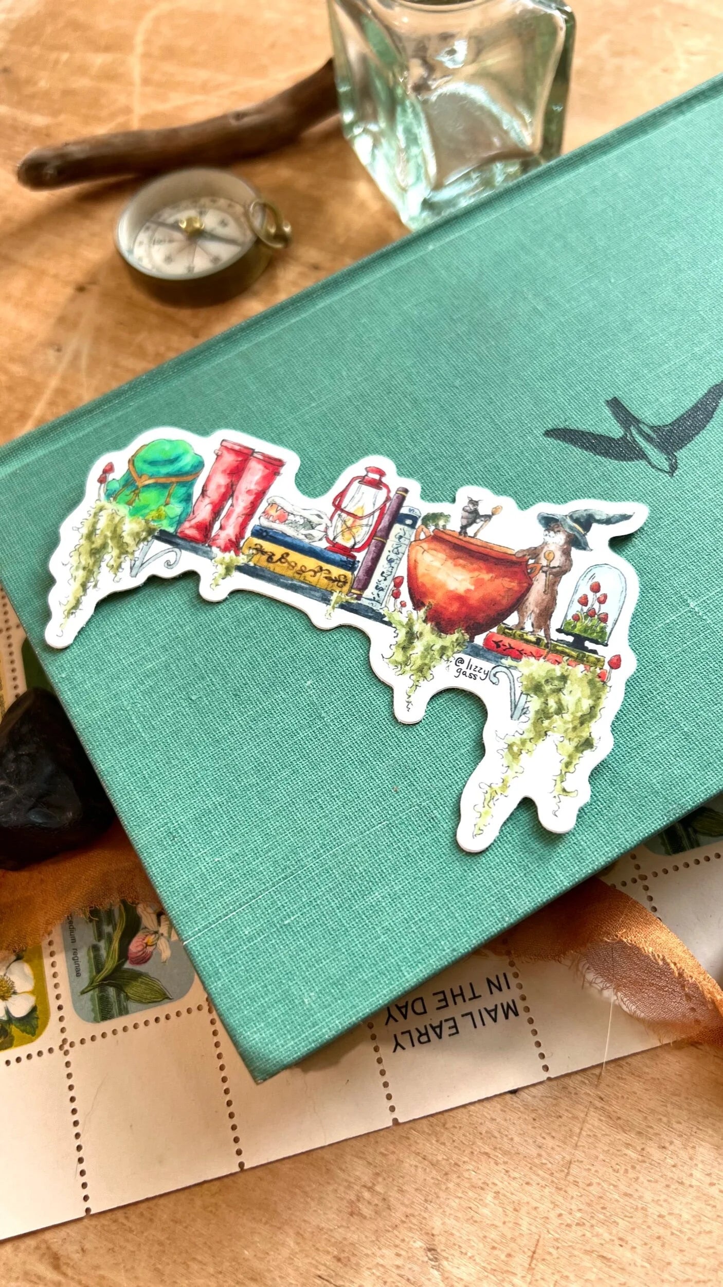 The Mini Swamp Witch's Shelf Sticker
