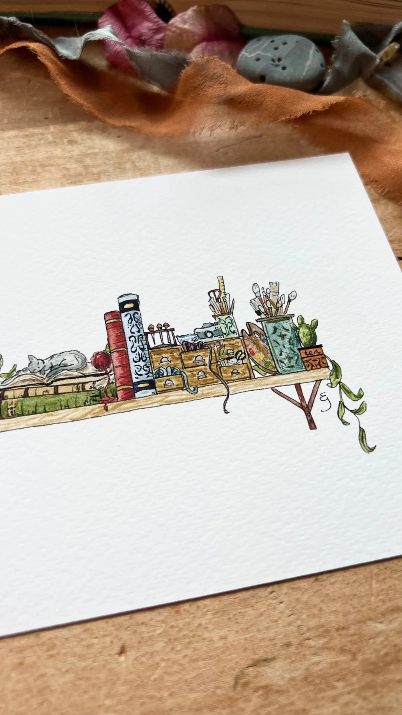The Mini Artist's Shelf Giclée Print