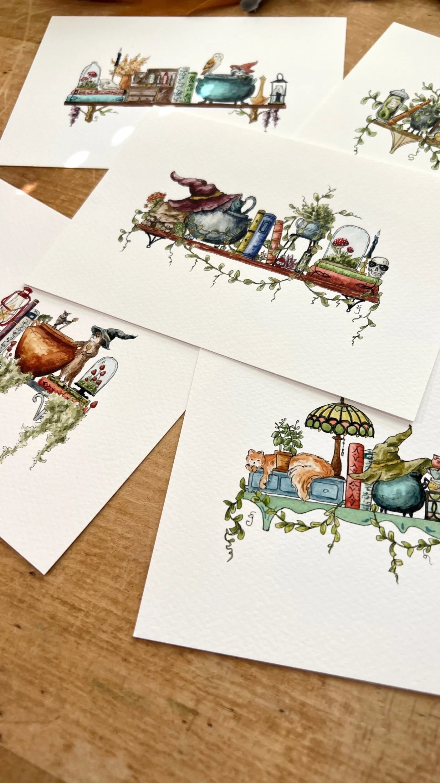 Mini Witches Shelves Giclée Print Bundle, Vol. 1