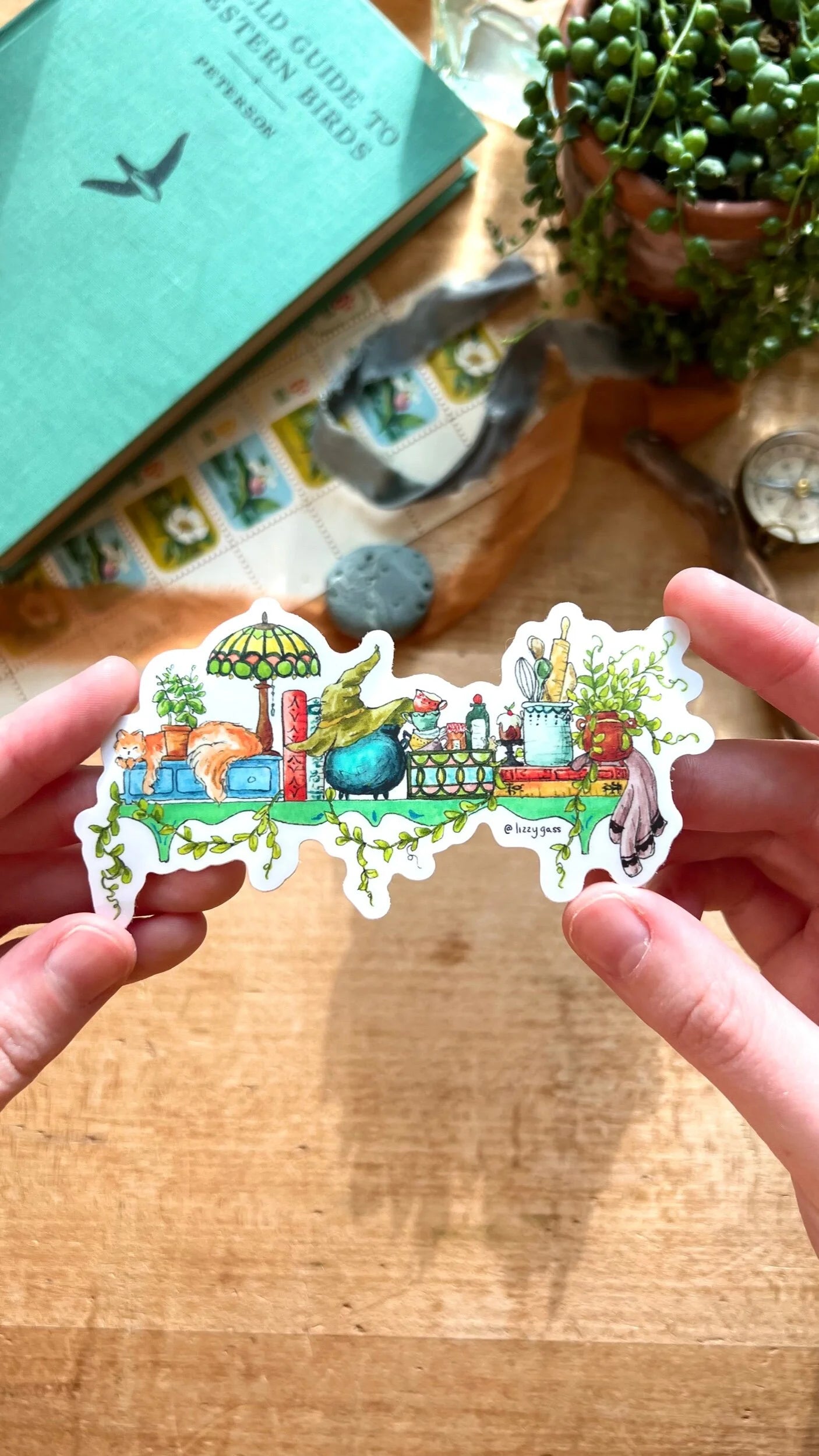The Mini Kitchen Witch's Shelf Sticker