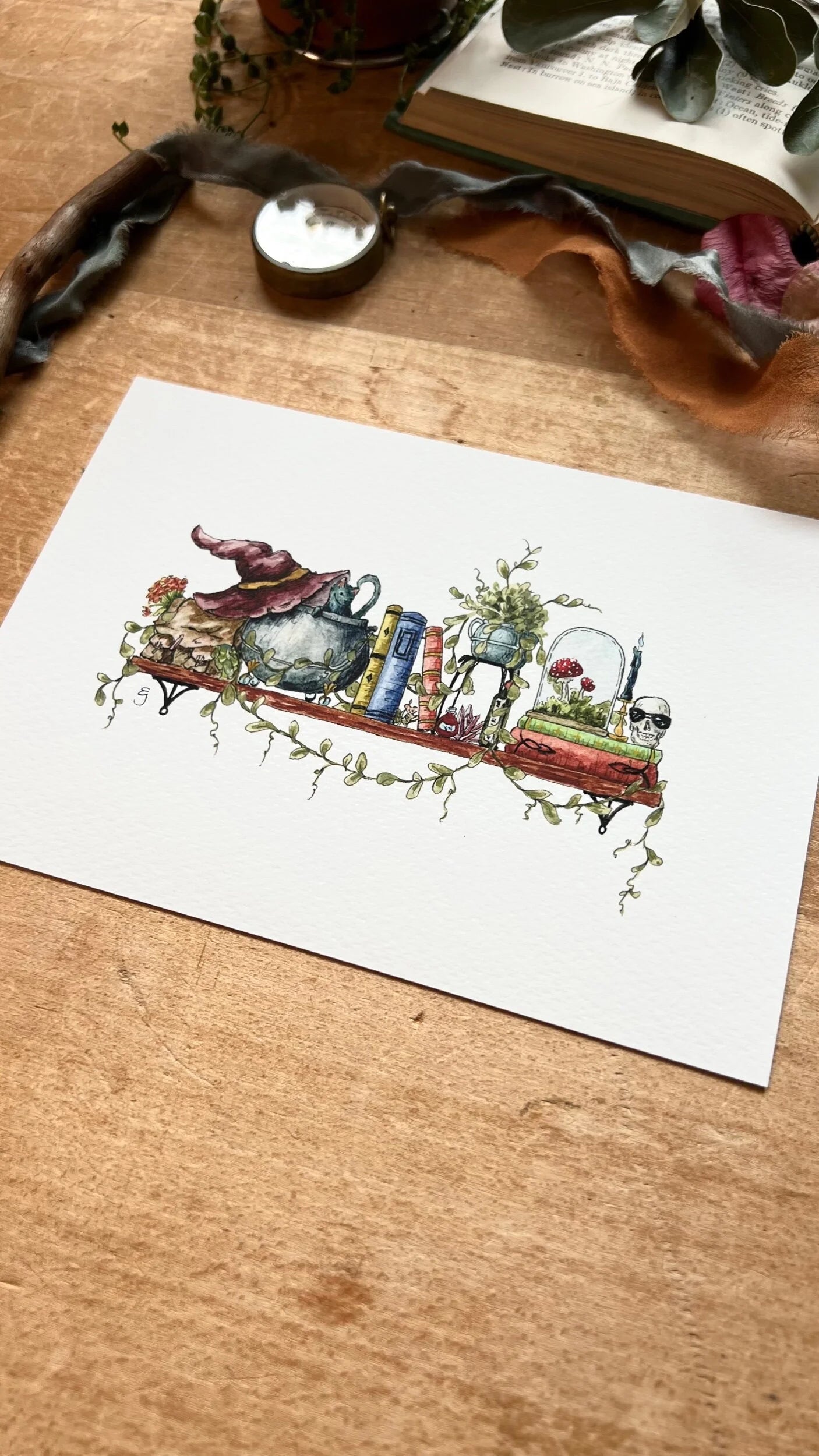 The Mini Witch's Shelf Giclée Print