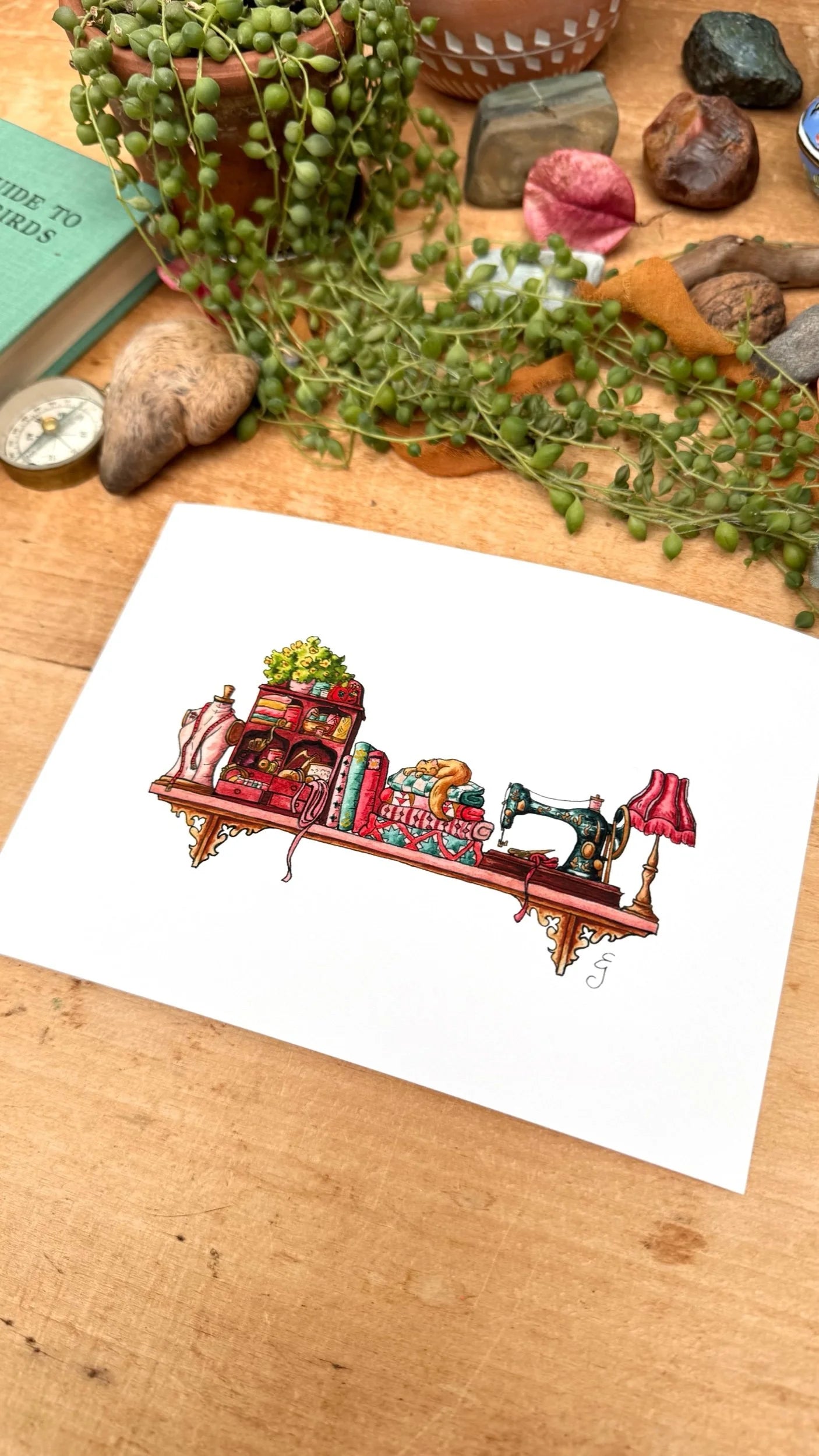 The Mini Sewist's Shelf Giclée Print