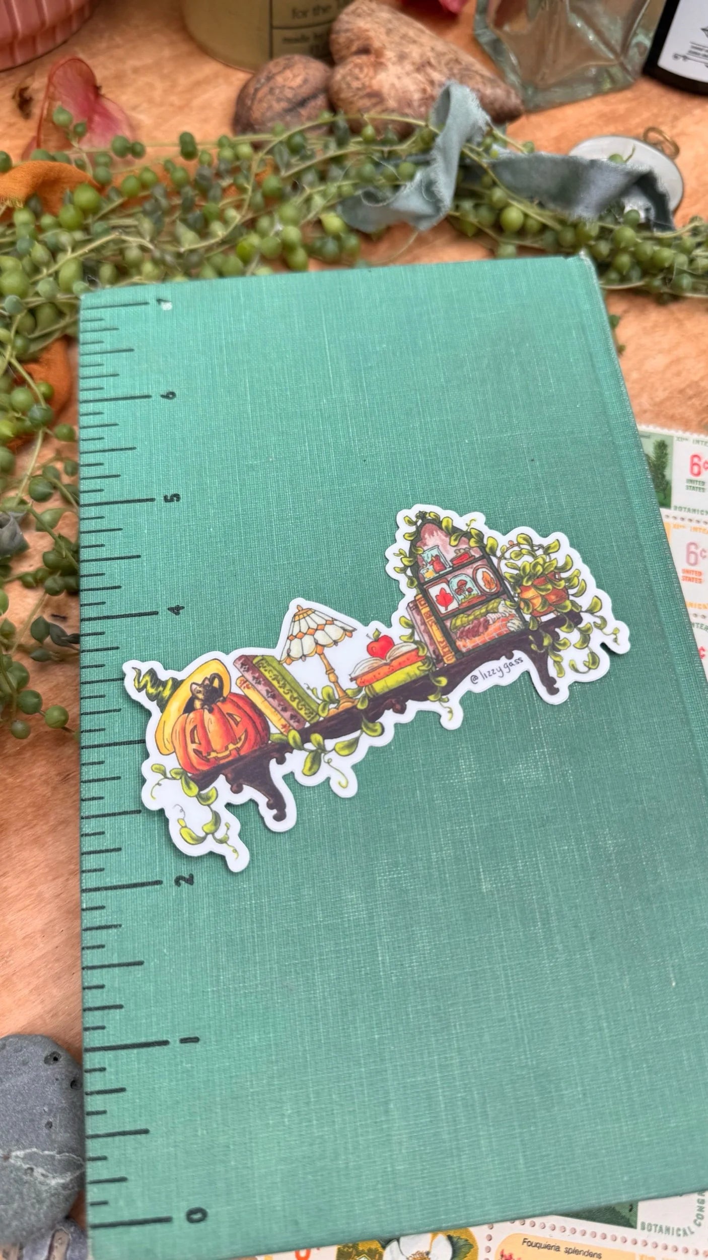 The Mini Autumn Witch's Shelf Sticker