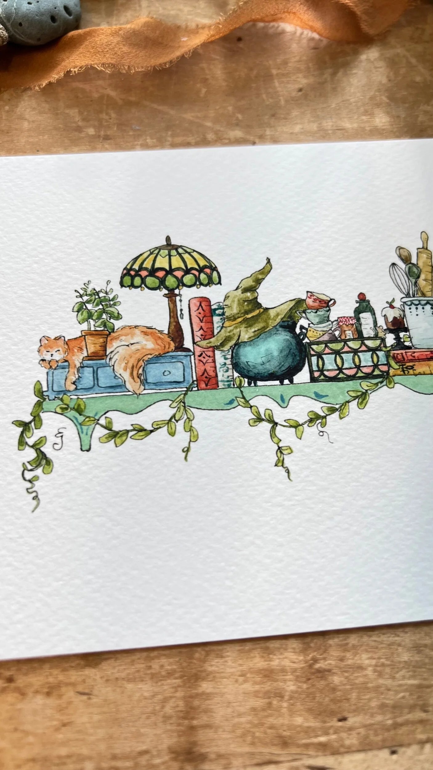 The Mini Kitchen Witch's Shelf Giclée Print