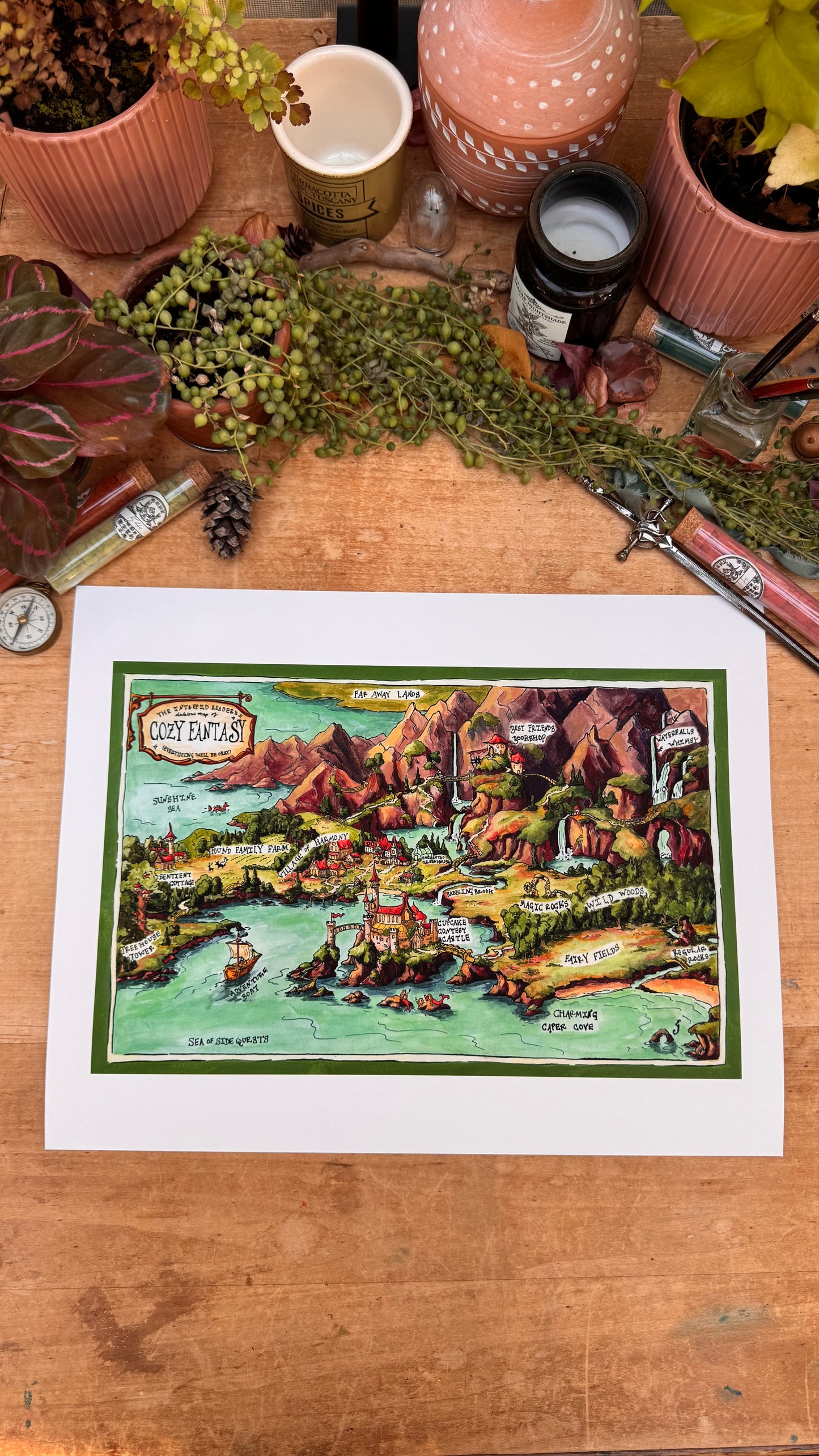 Dubious Map of Cozy Fantasy Print