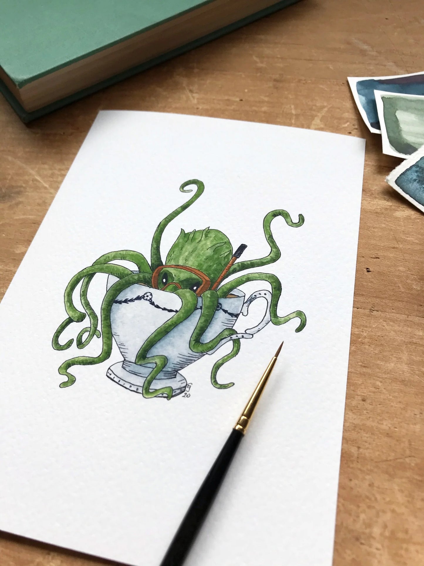 Kraken in a Teacup Giclée Print