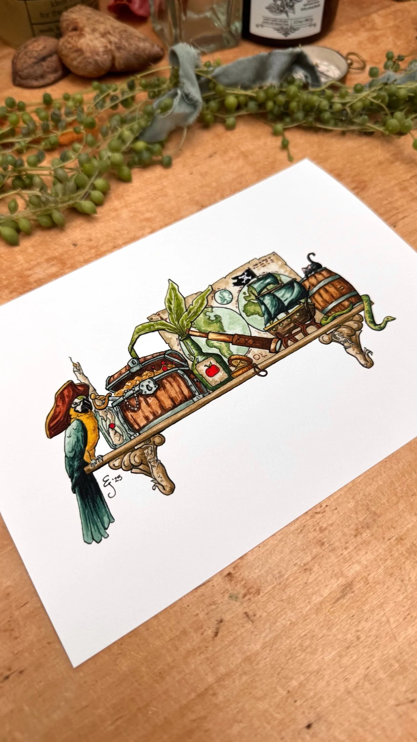The Mini Pirate's Shelf Giclée Print
