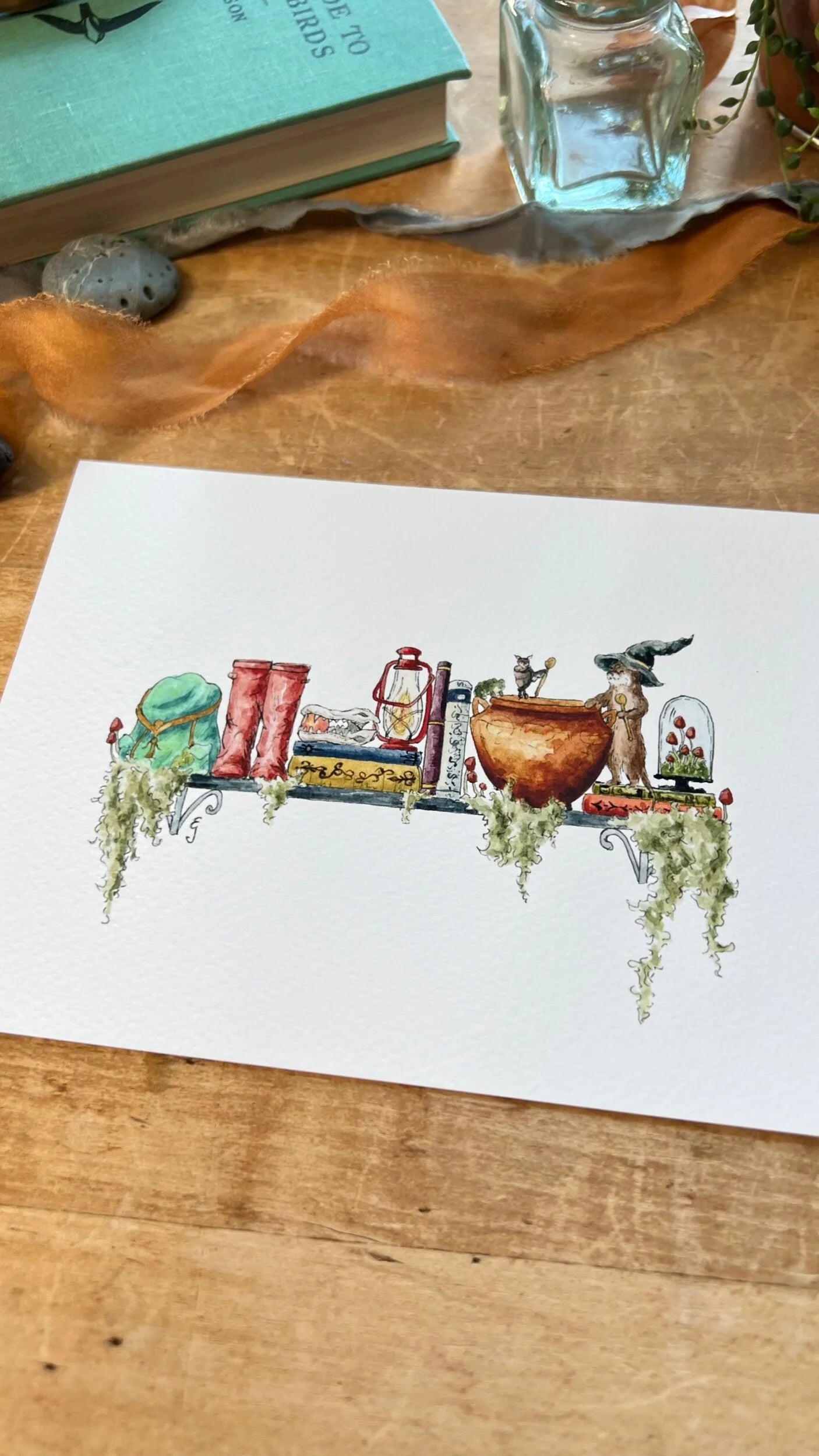 The Mini Swamp Witch's Shelf Giclée Print