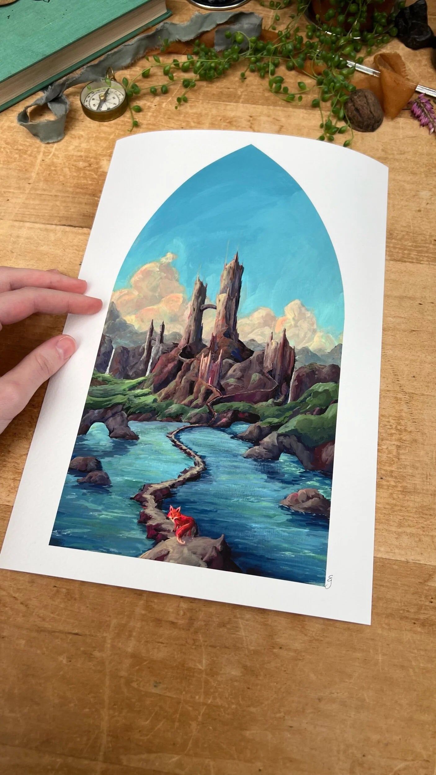 Fox and Castle - Magic of Books Print