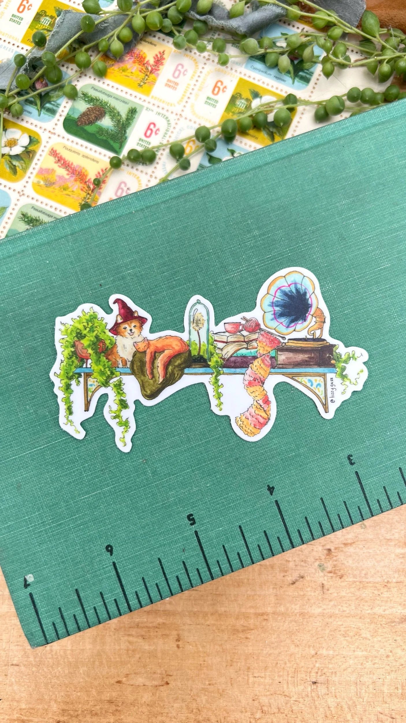 The Mini Hedge Witch's Shelf Sticker