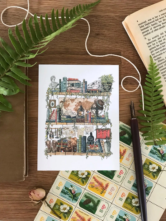The Archaeologist's Shelves Postcard
