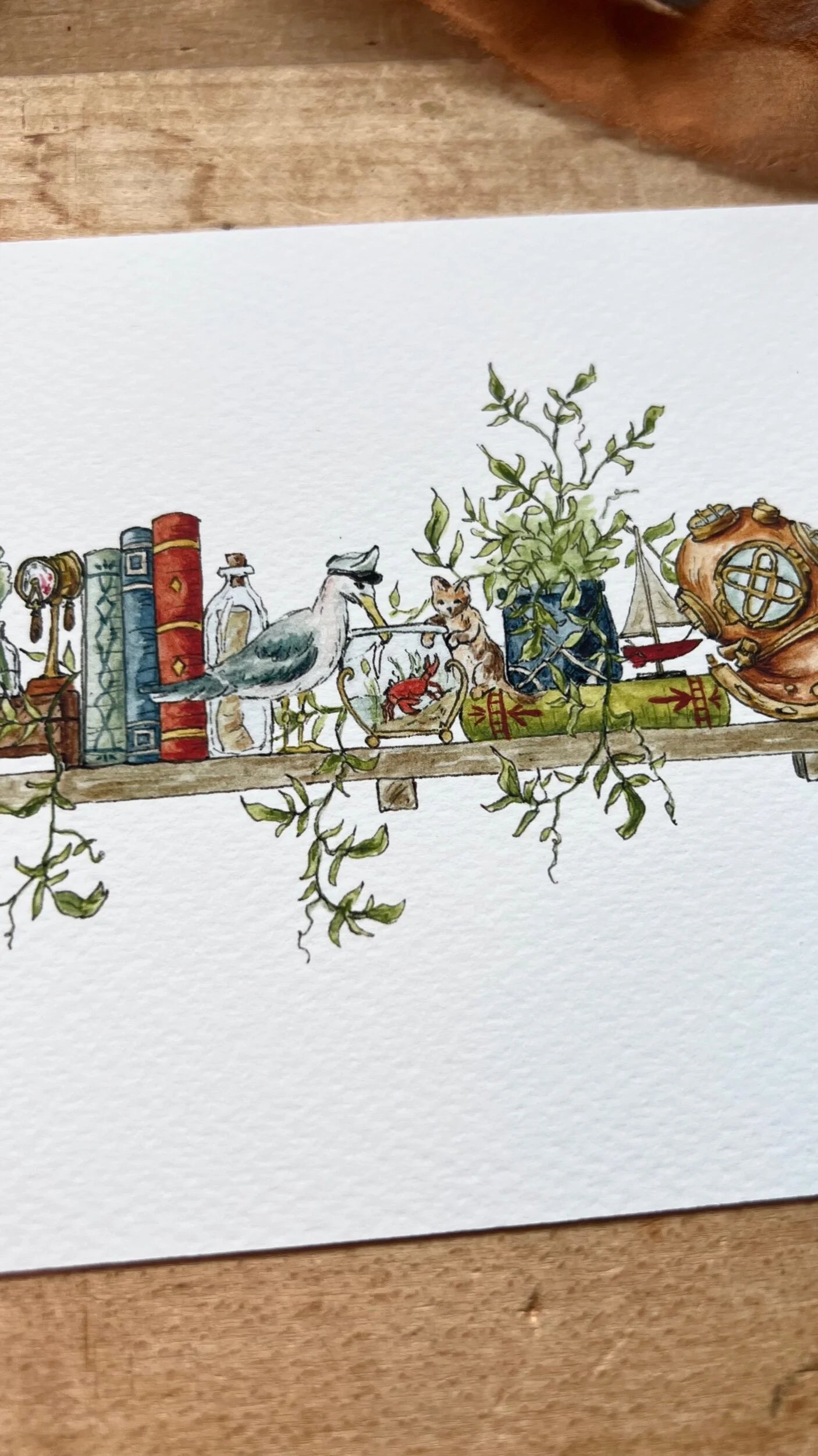 The Mini Sailor's Shelf Giclée Print