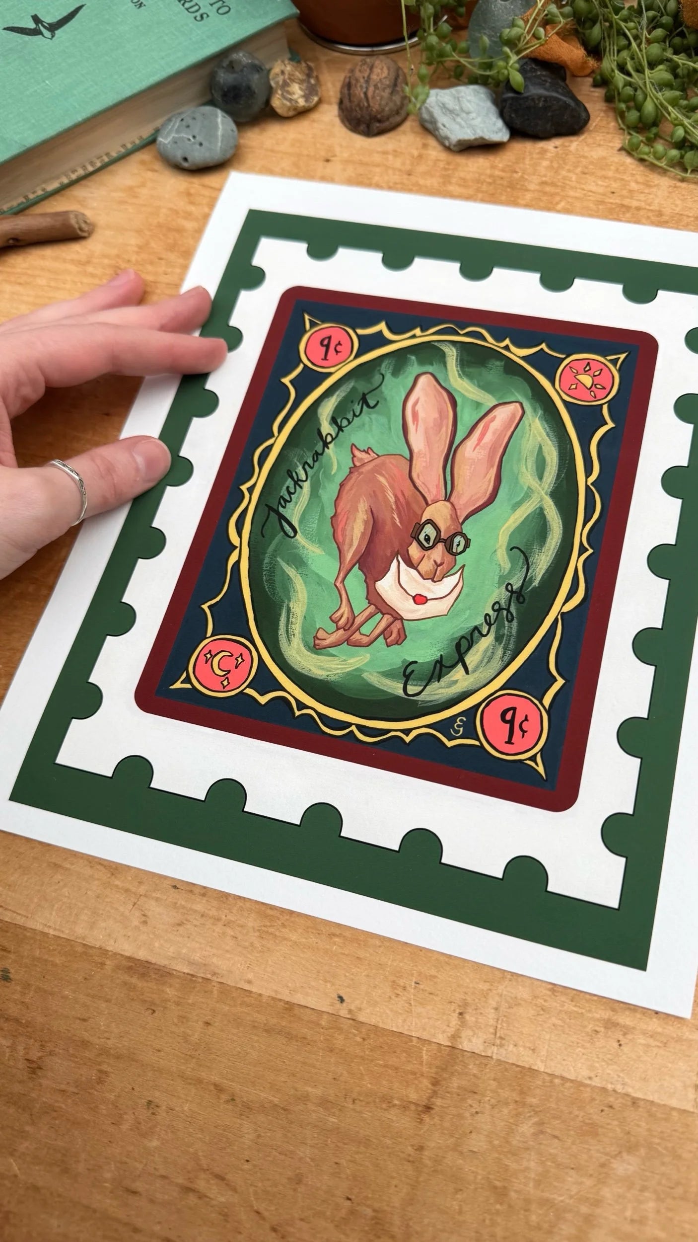 Jackrabbit Express Stamp Print