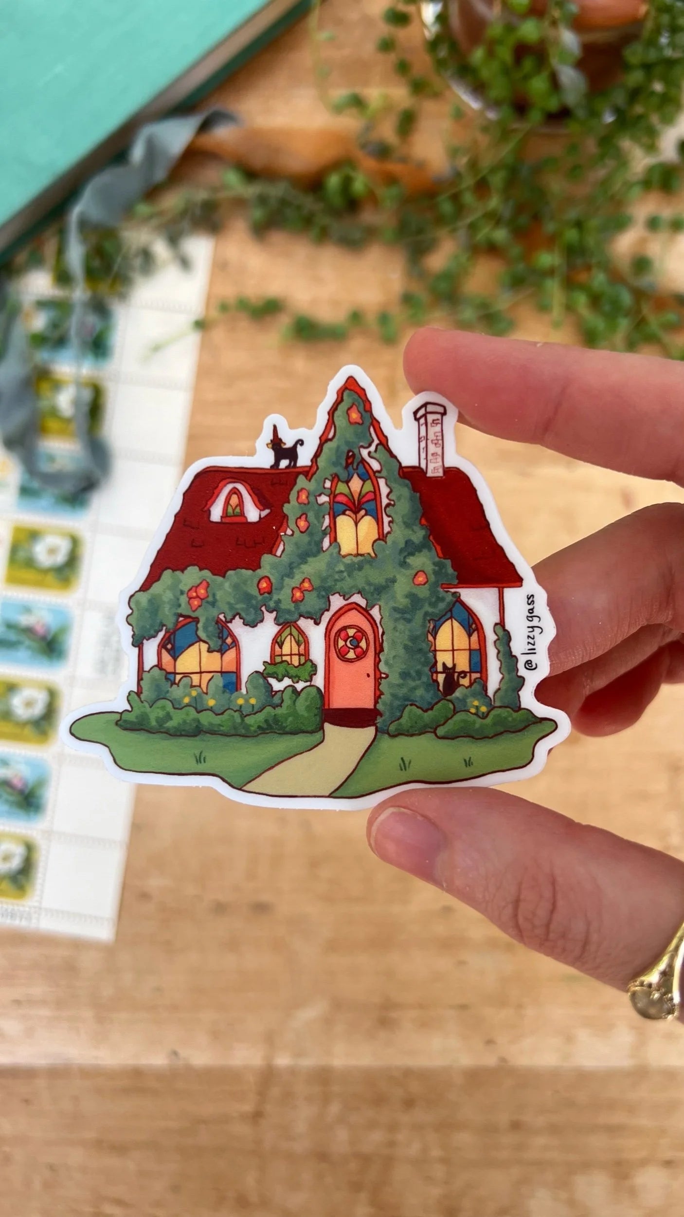 The Hedge Witch's Cottage Sticker