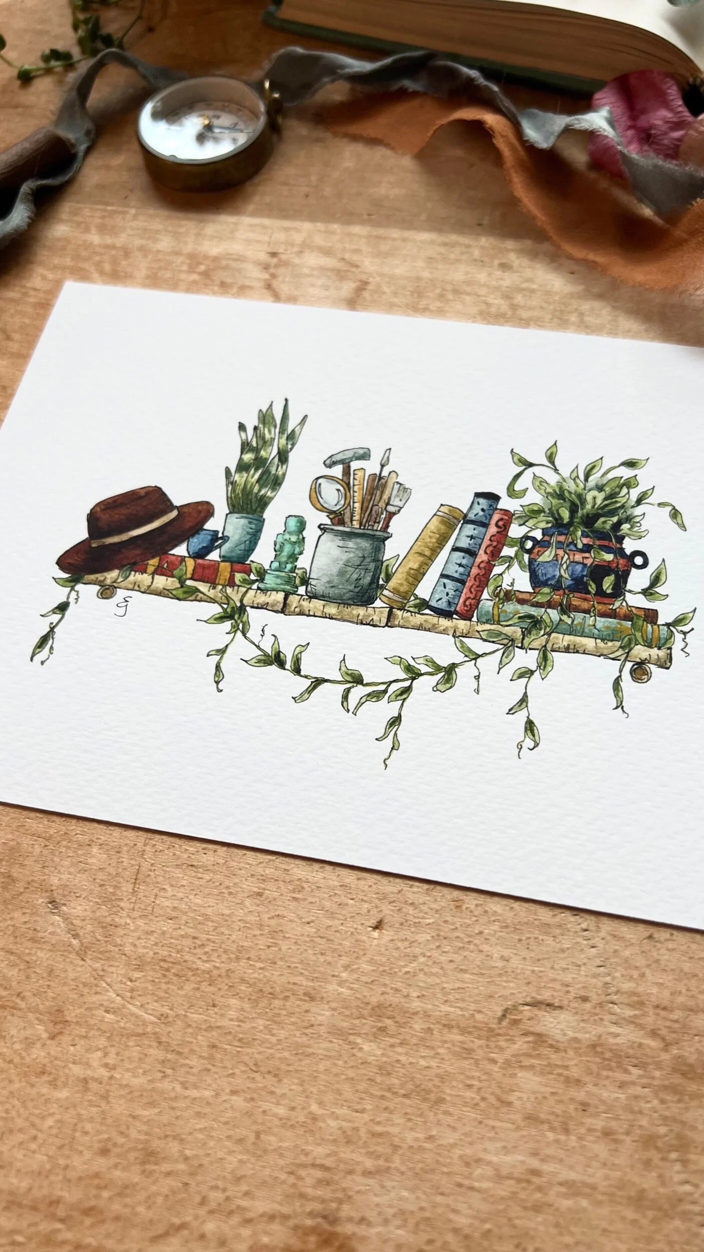 The Mini Archaeologist's Shelf Giclée Print