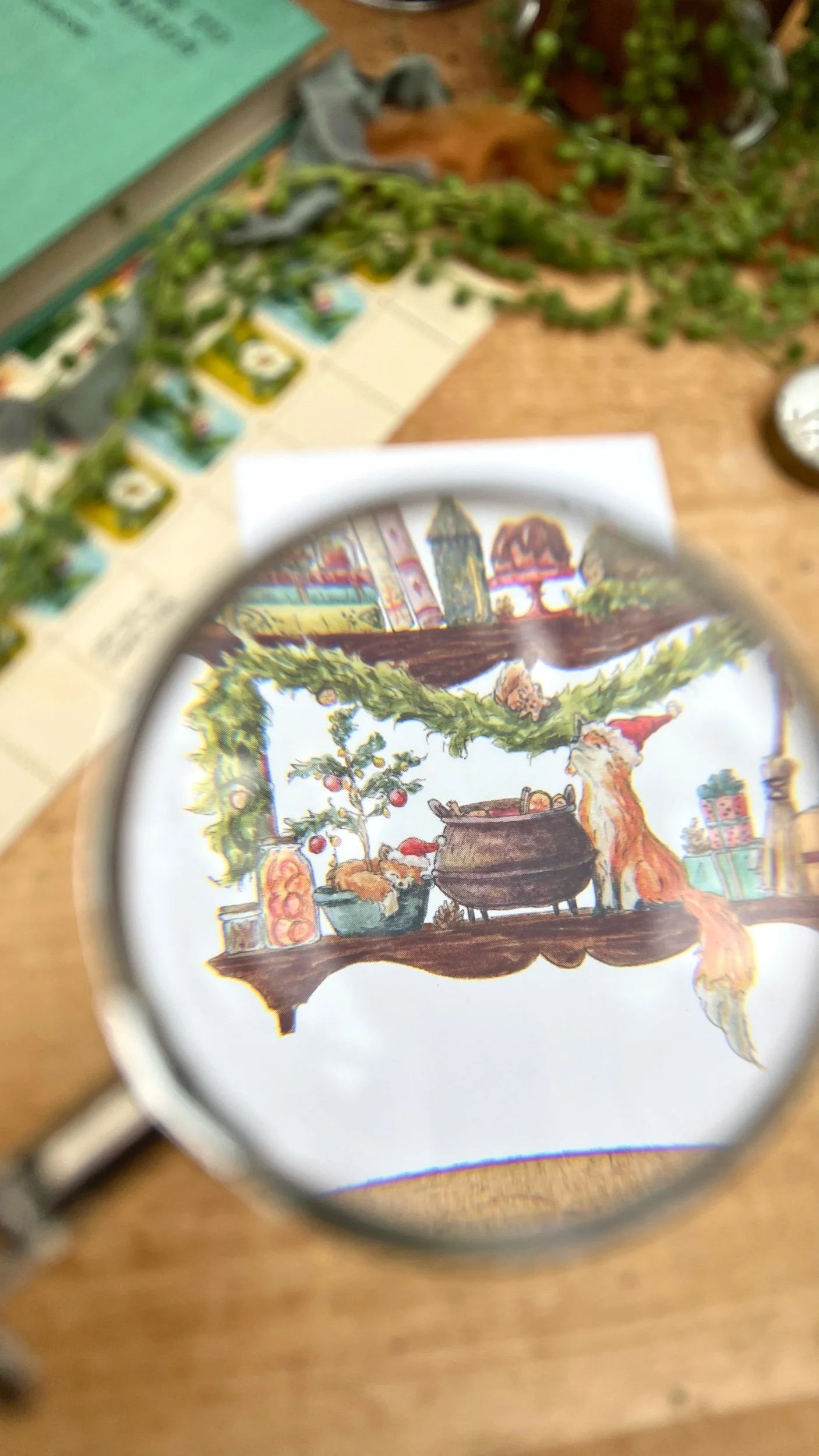 The Christmas Witch's Shelves Postcard