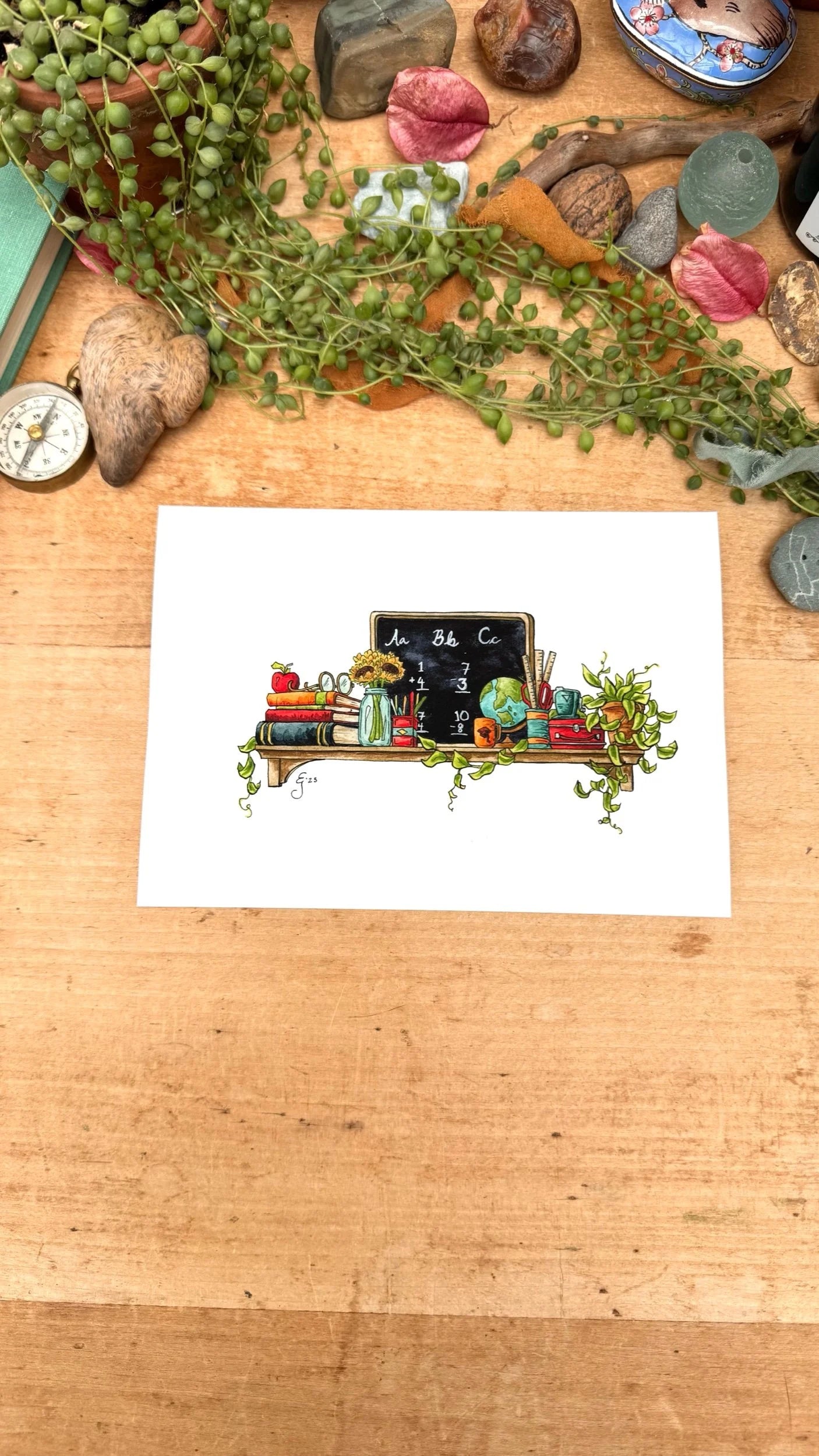 The Mini Teacher's Shelf Giclée Print