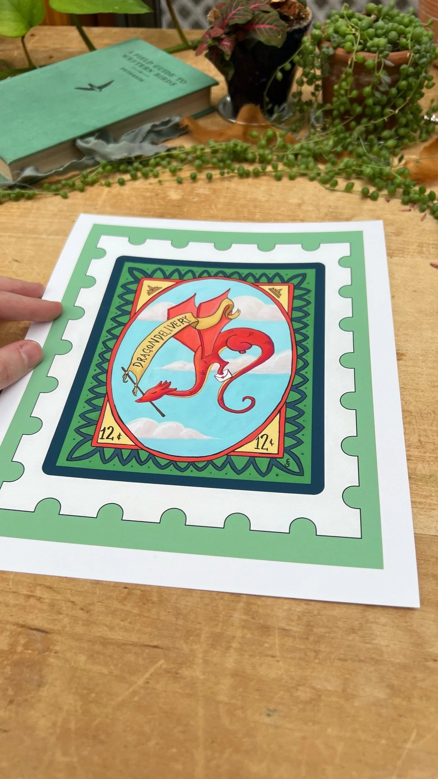 Dragon Delivery Stamp Print