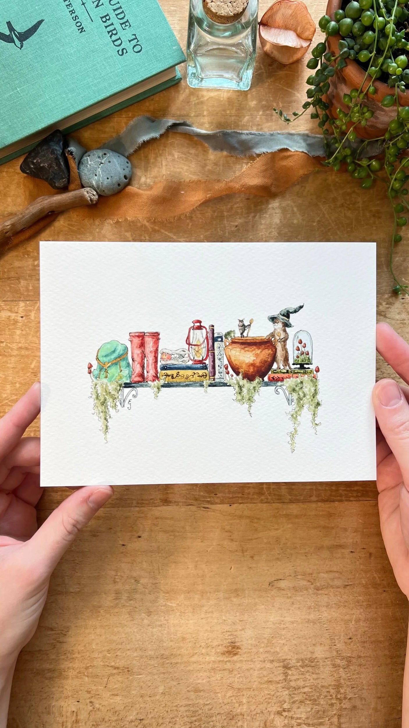 The Mini Swamp Witch's Shelf Giclée Print