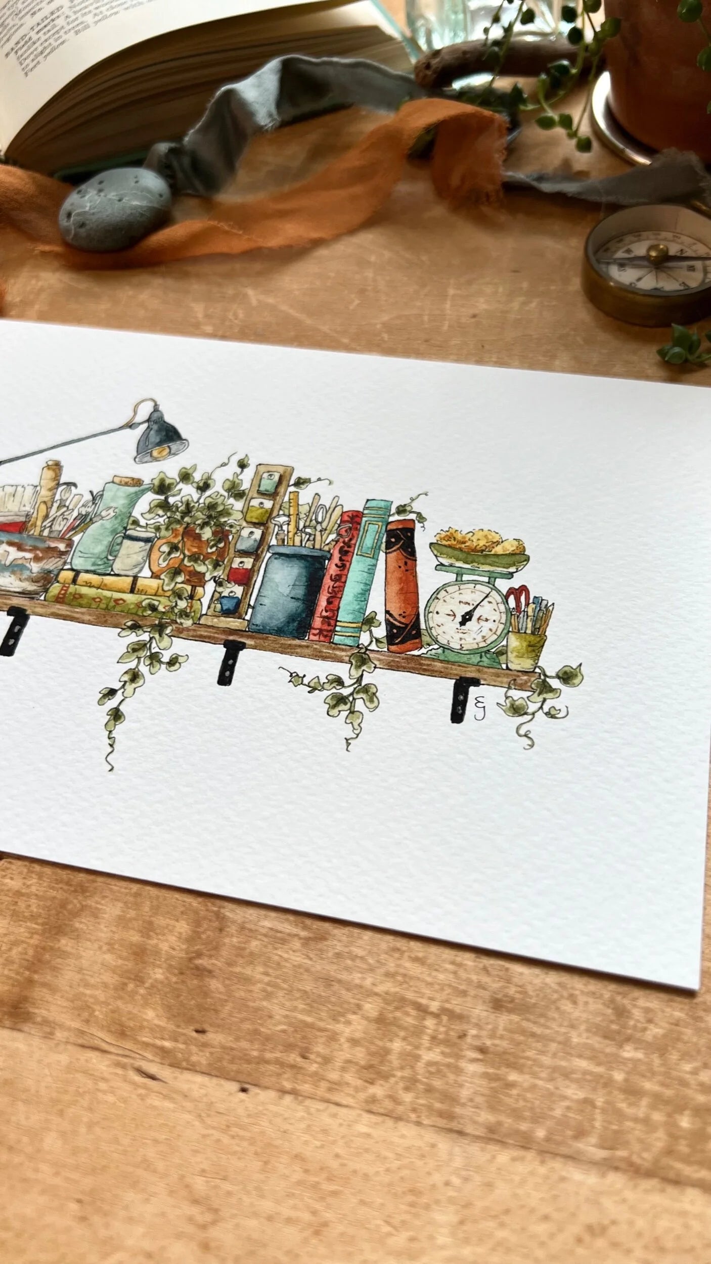 The Mini Potter's Shelf Giclée Print