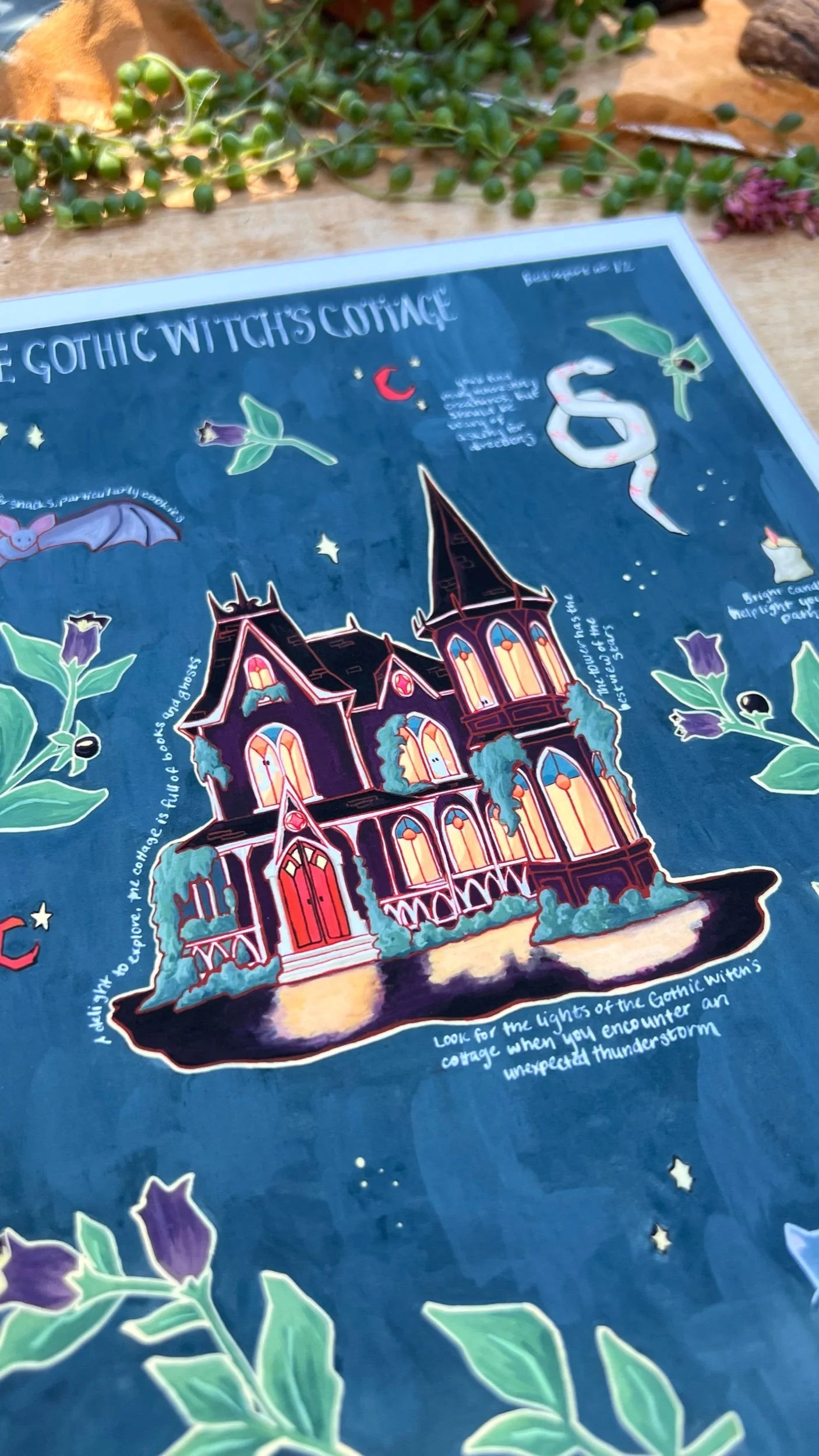 The Gothic Witch's Cottage Field Report Giclée Print