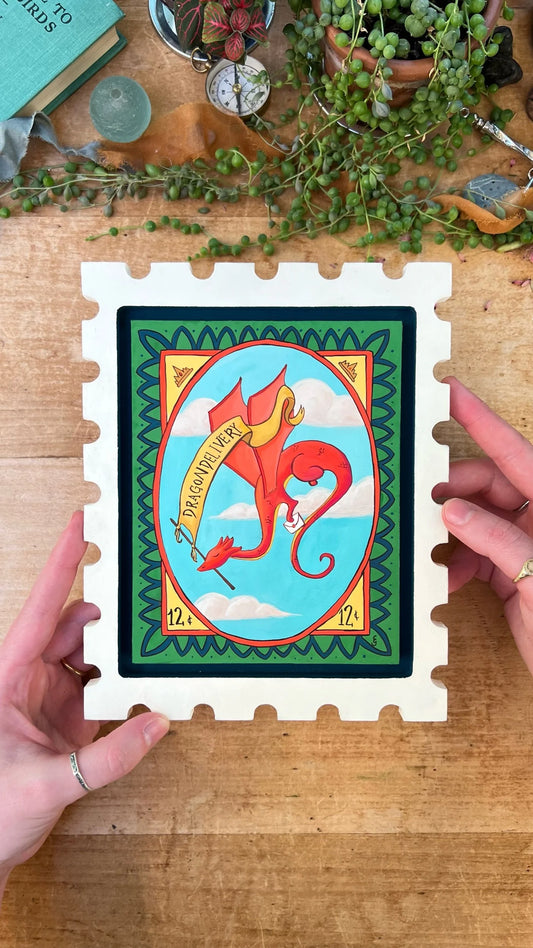 Original Dragon Delivery Painting