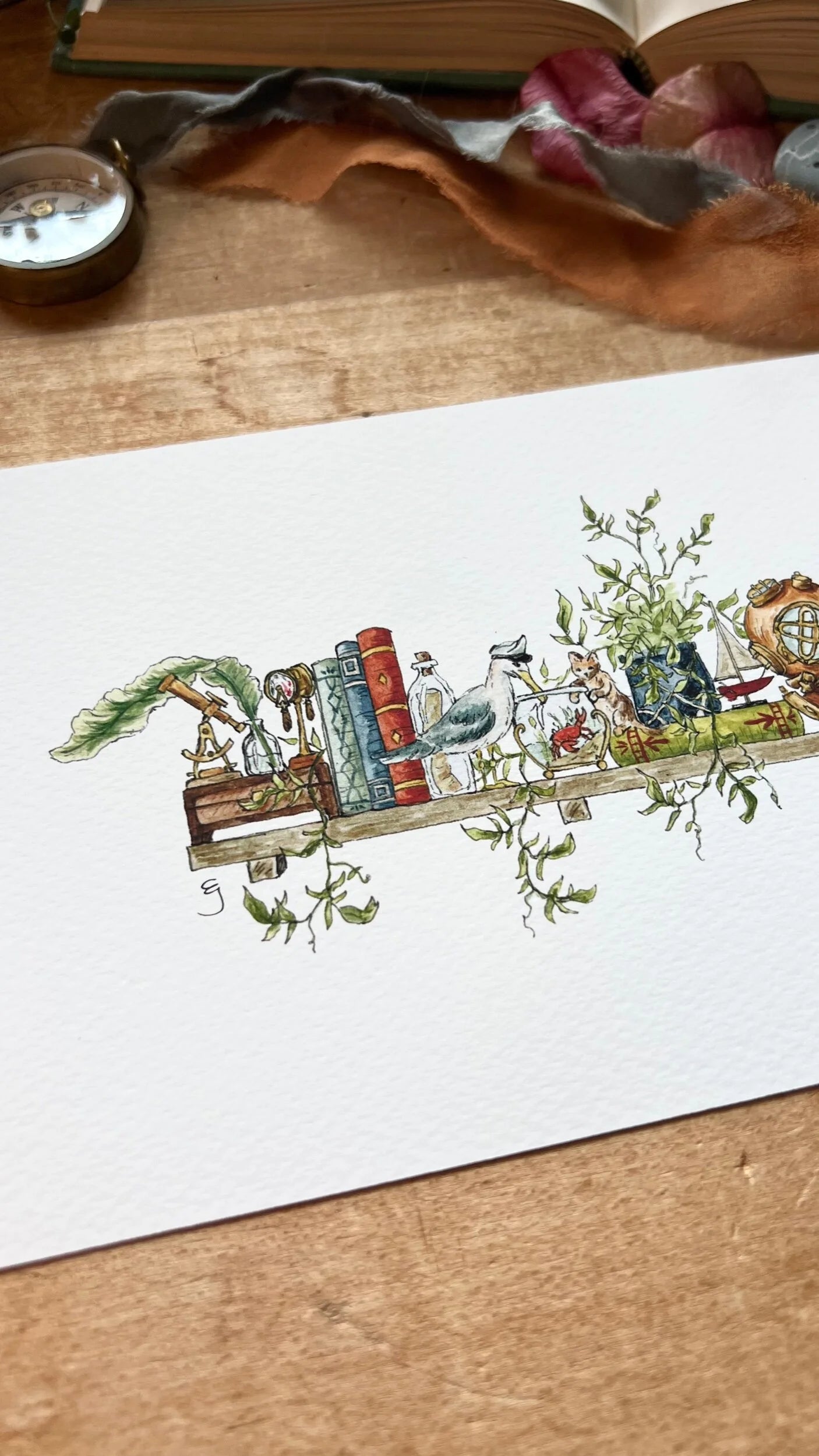 The Mini Sailor's Shelf Giclée Print