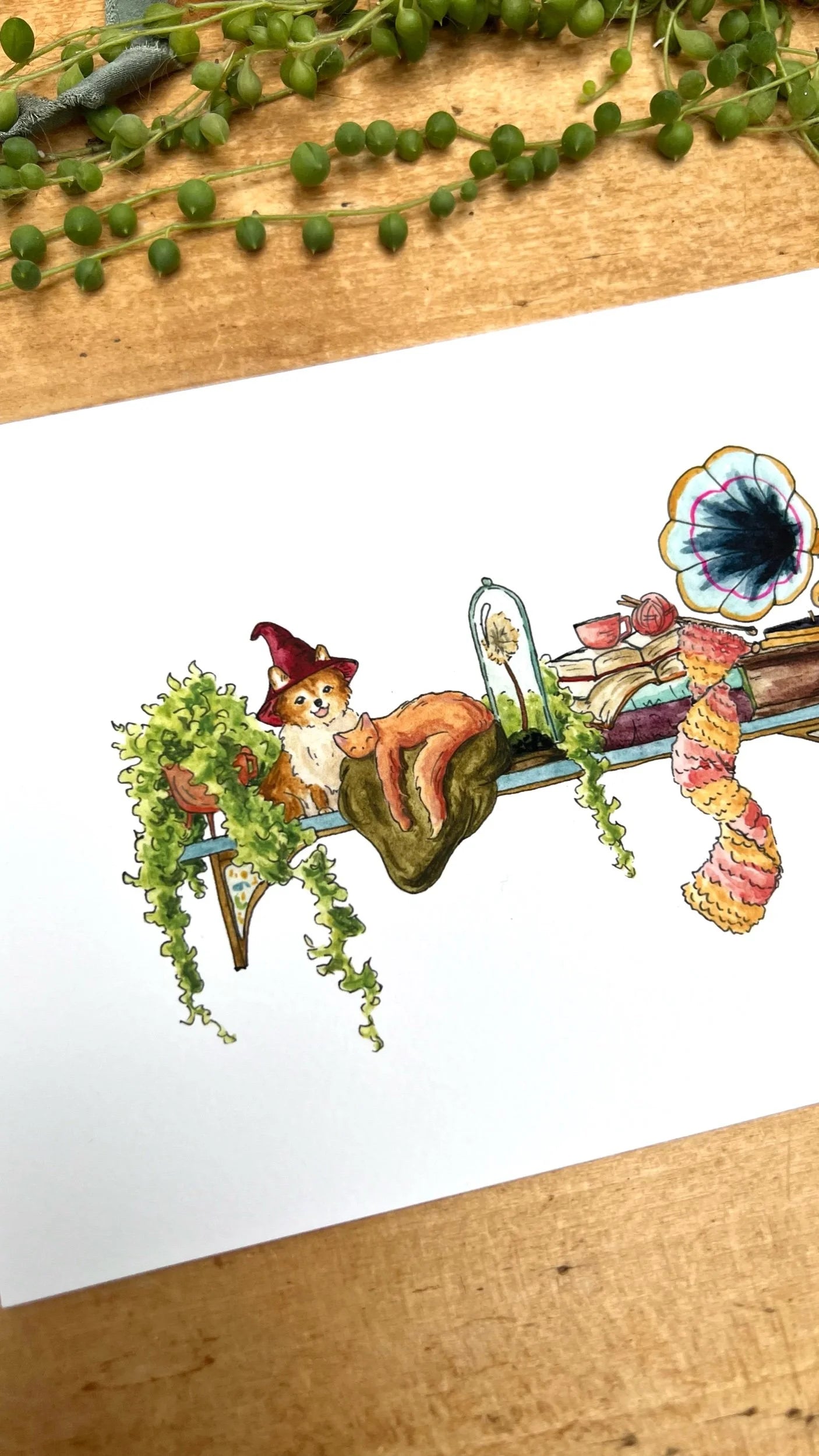 The Mini Hedge Witch's Shelf Giclée Print