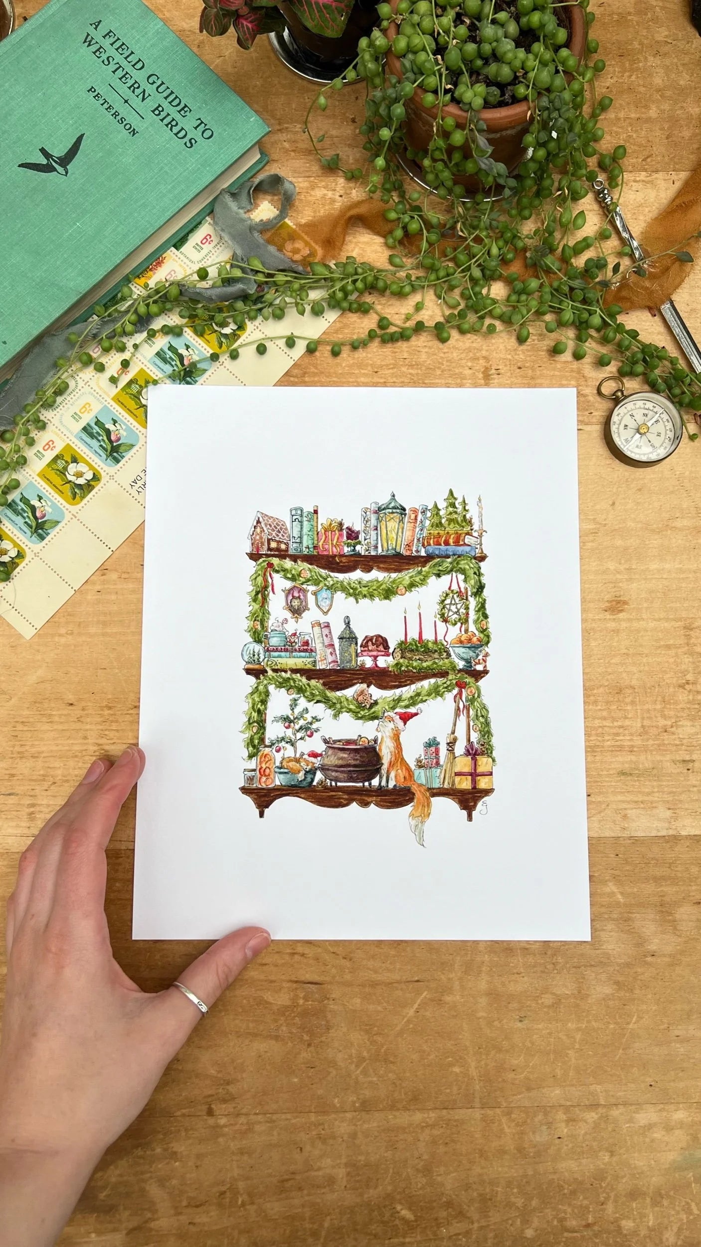 The Christmas Witch's Shelves Giclée Print