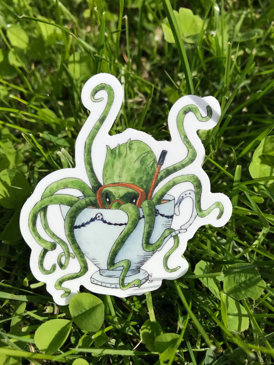 Kraken in a Teacup Sticker