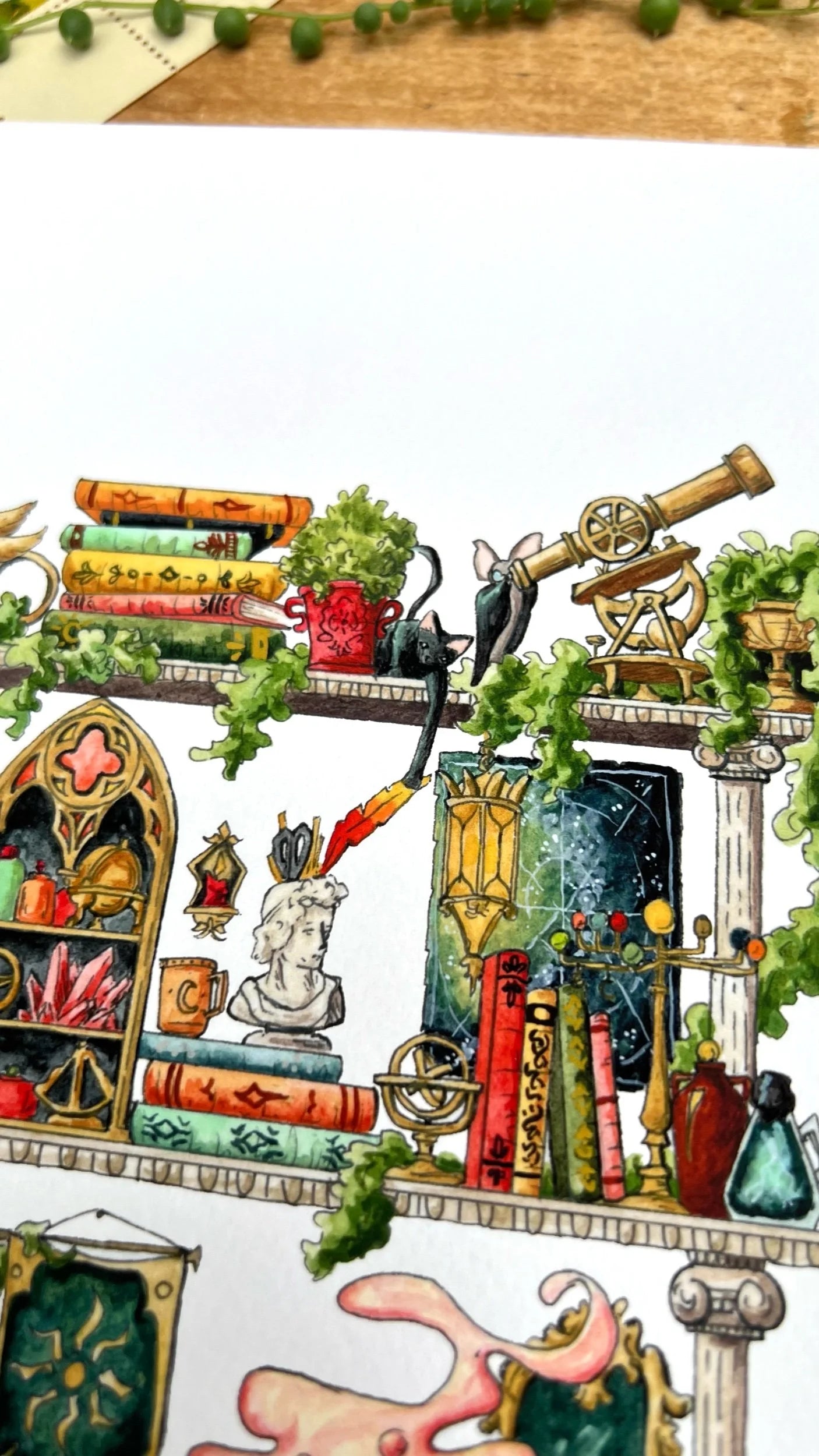 The Celestial Witch's Shelves Giclée Print