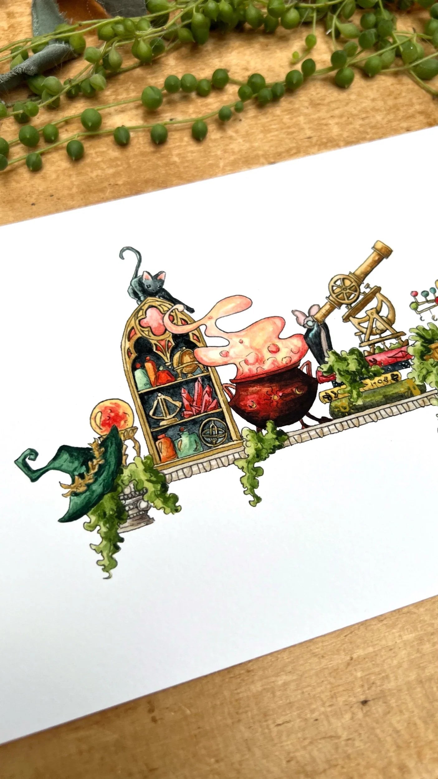 The Mini Celestial Witch's Shelf Giclée Print