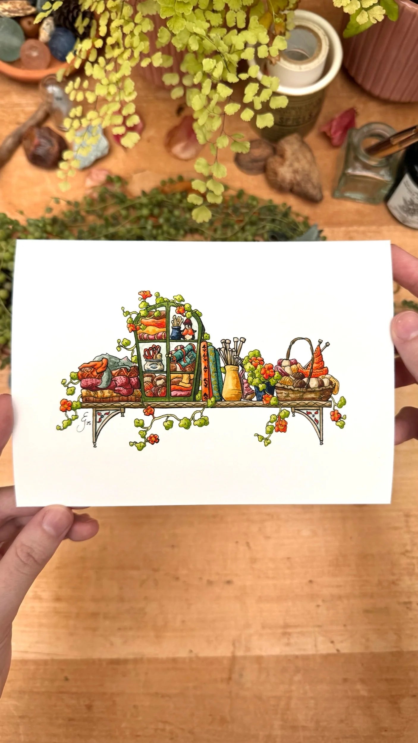 The Mini Fiber Artist's Shelf Giclée Print