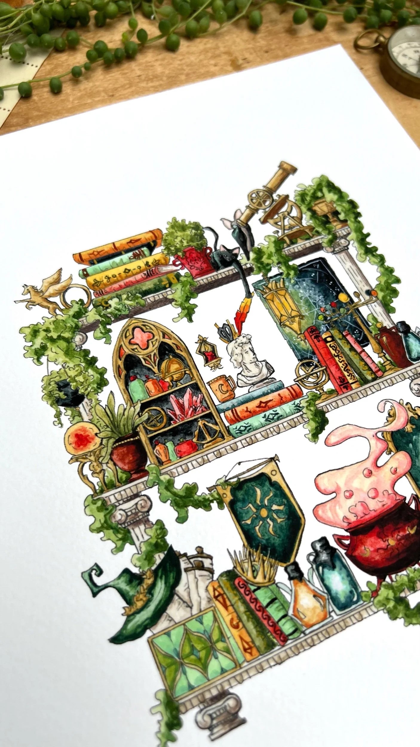 The Celestial Witch's Shelves Giclée Print