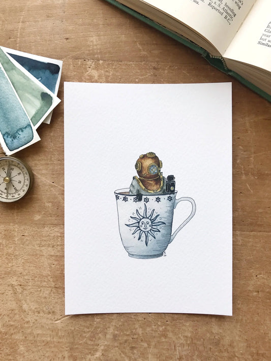 20,000 Leagues Under the Tea Giclée Print