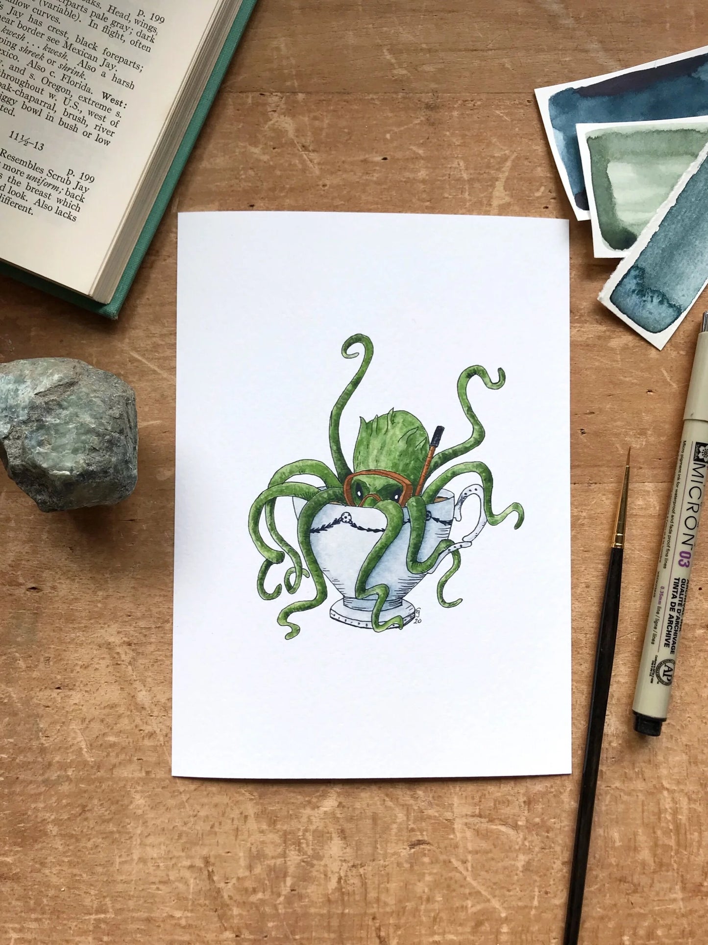 Kraken in a Teacup Giclée Print