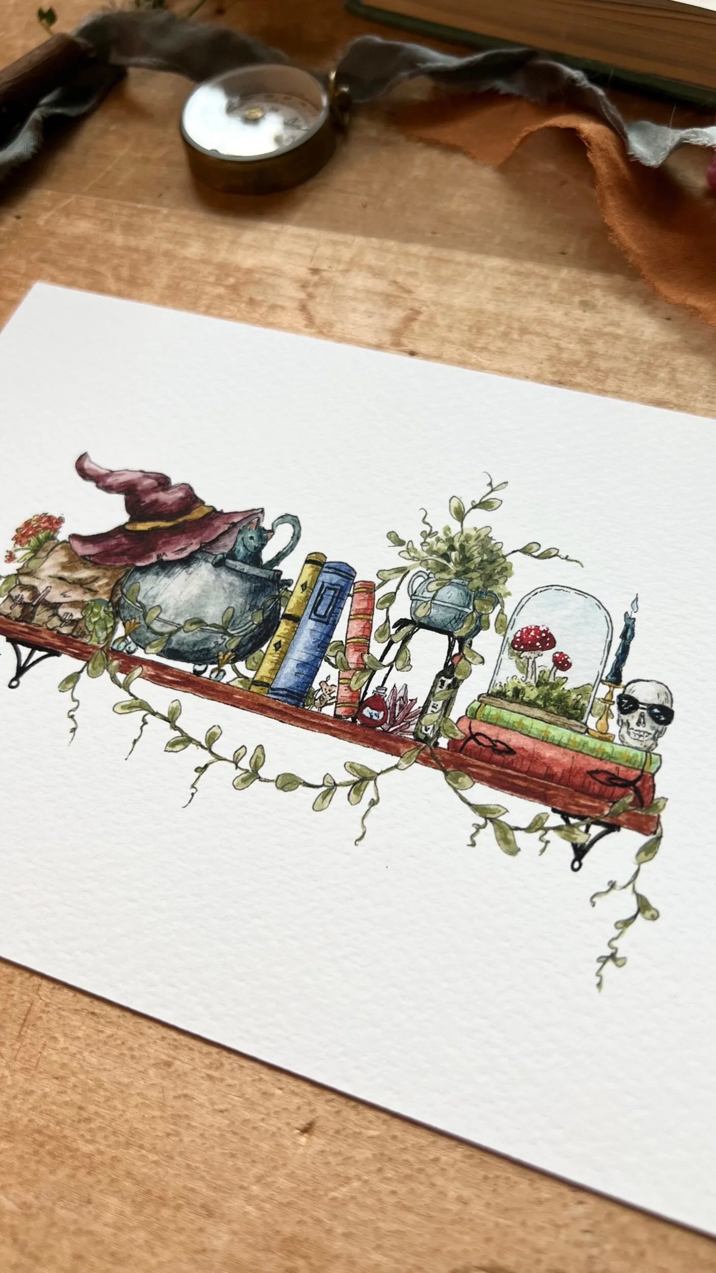 The Mini Witch's Shelf Giclée Print