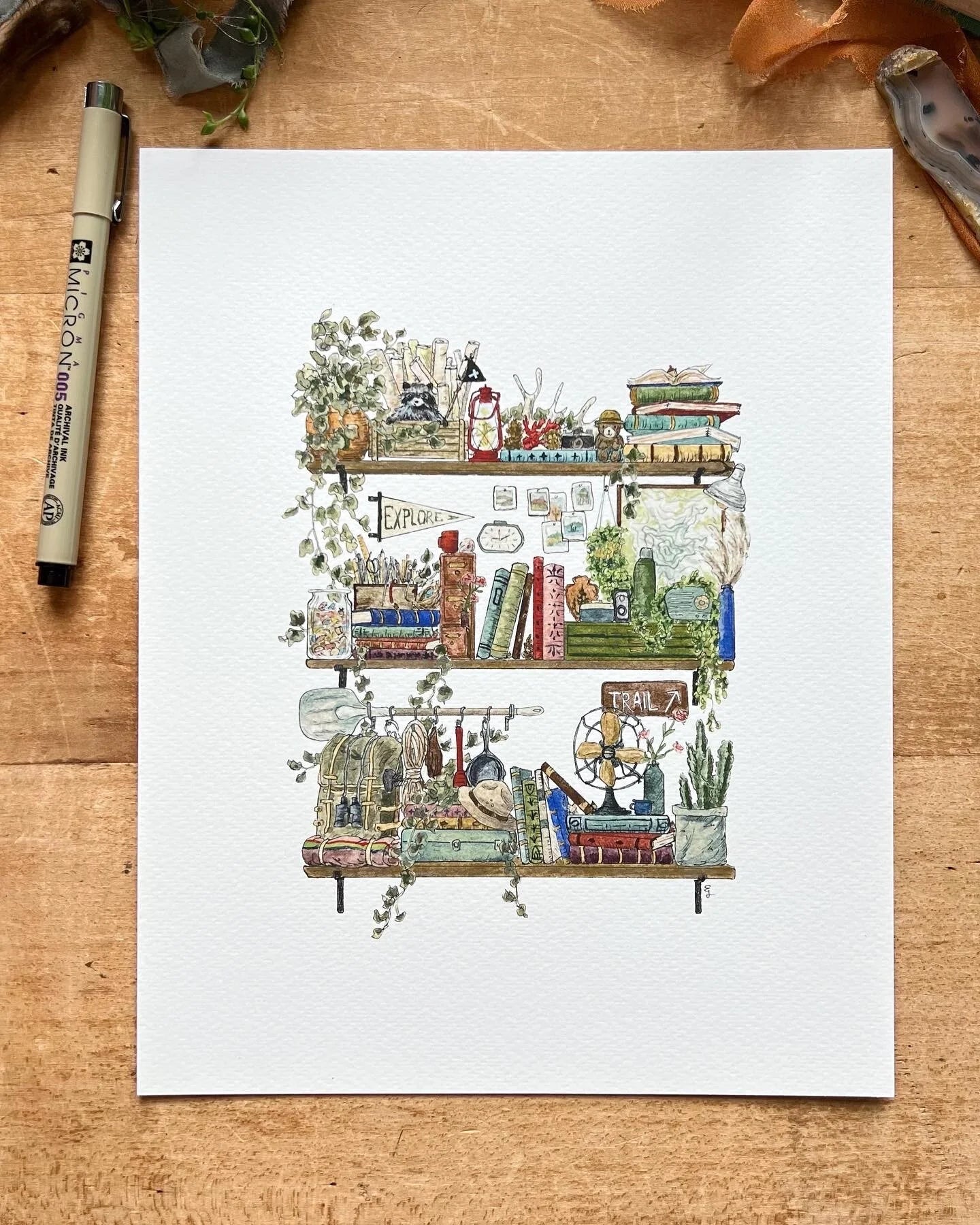 The Park Ranger Shelves Giclée Print