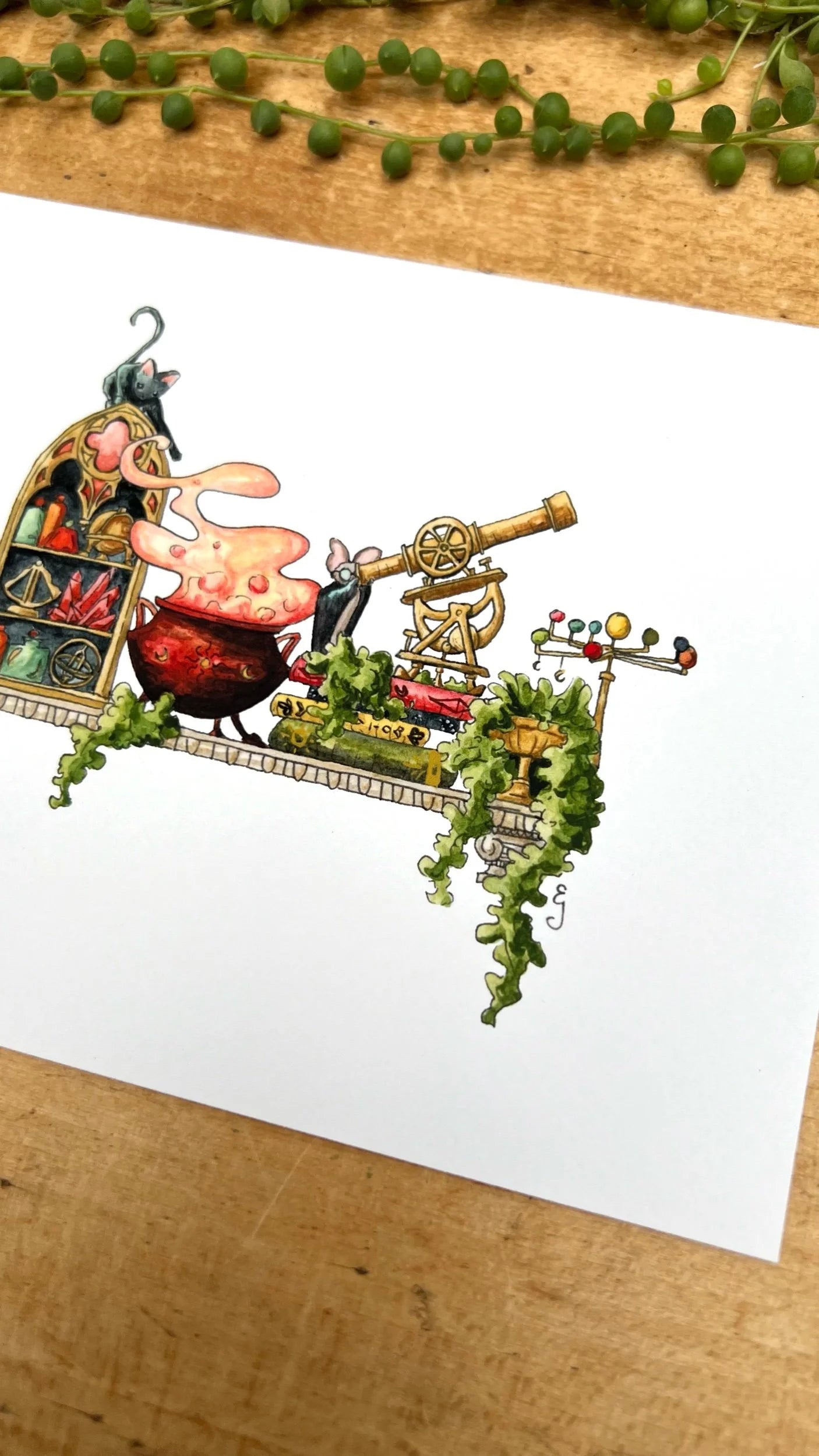 The Mini Celestial Witch's Shelf Giclée Print