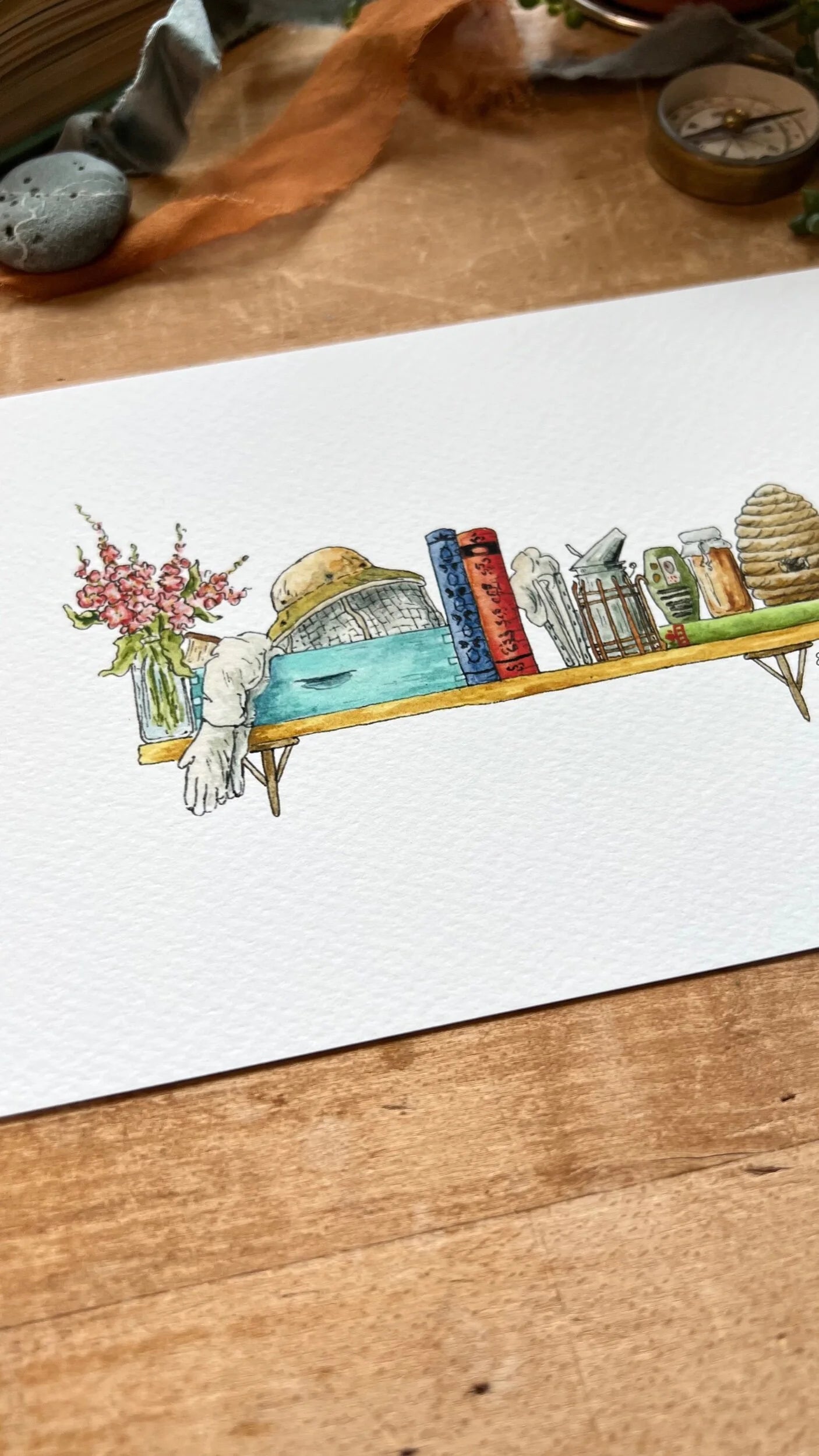 The Mini Beekeeper's Shelf Giclée Print