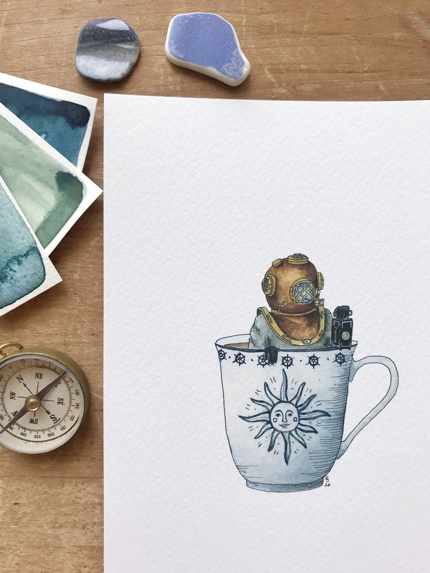 20,000 Leagues Under the Tea Giclée Print
