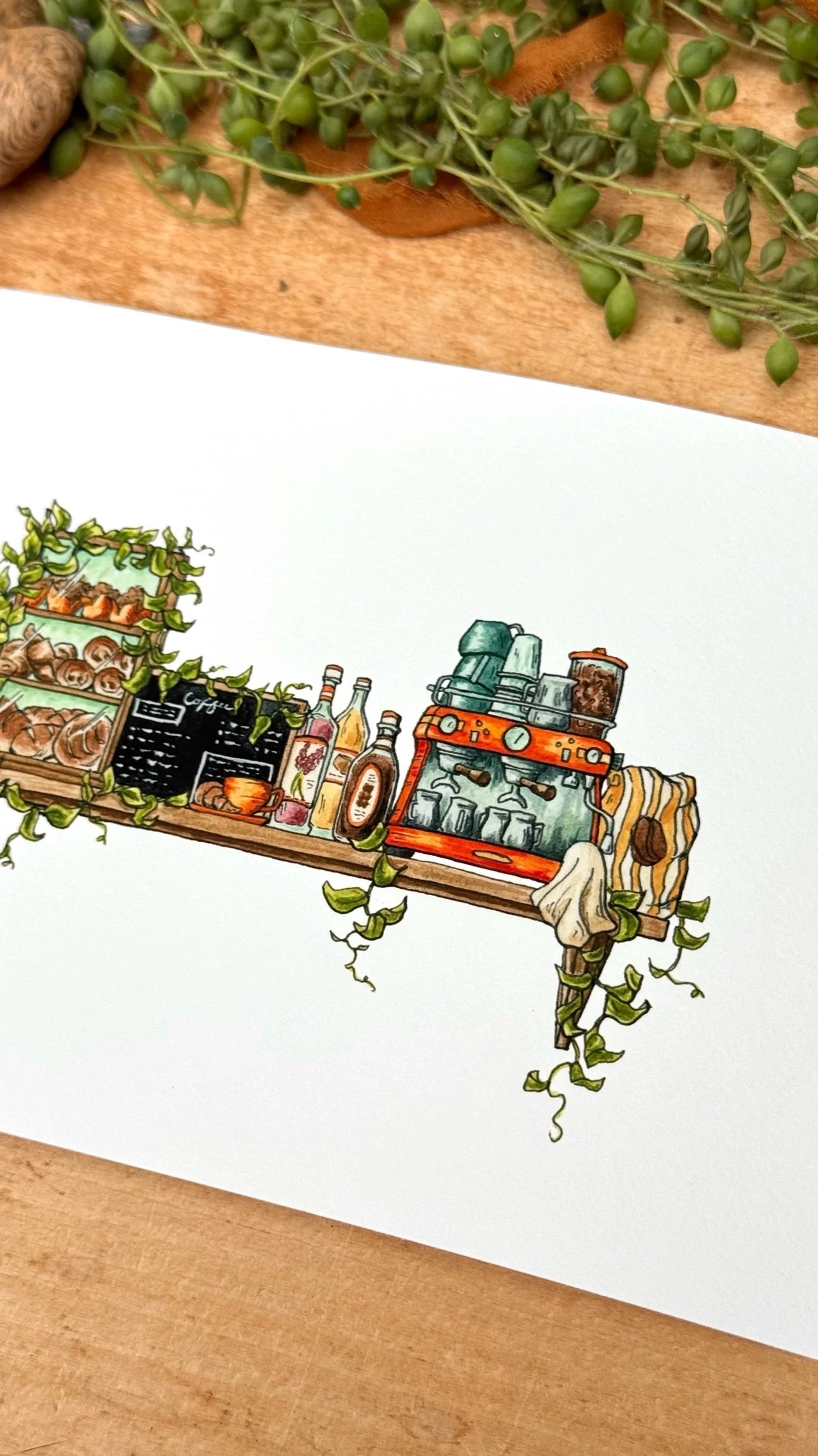 The Mini Barista's Shelf Giclée Print