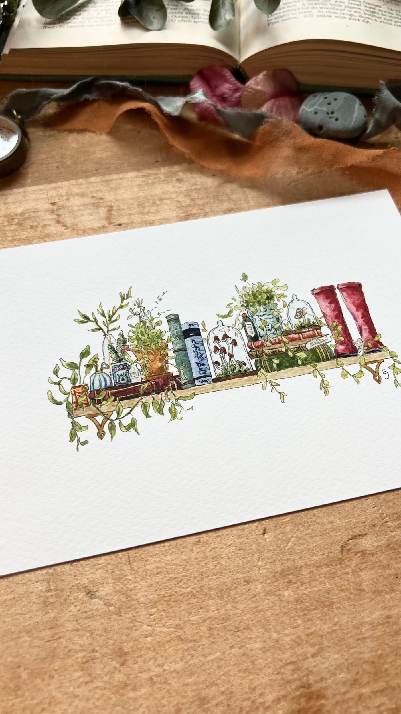 The Mini Botanist's Shelf Giclée Print