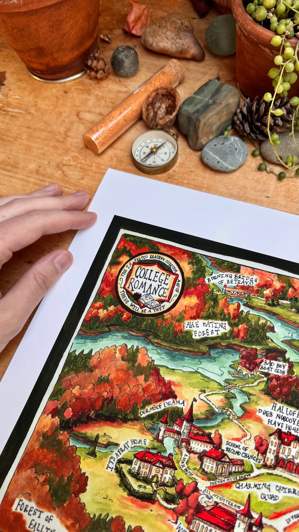 Dubious Map of College Romance Print