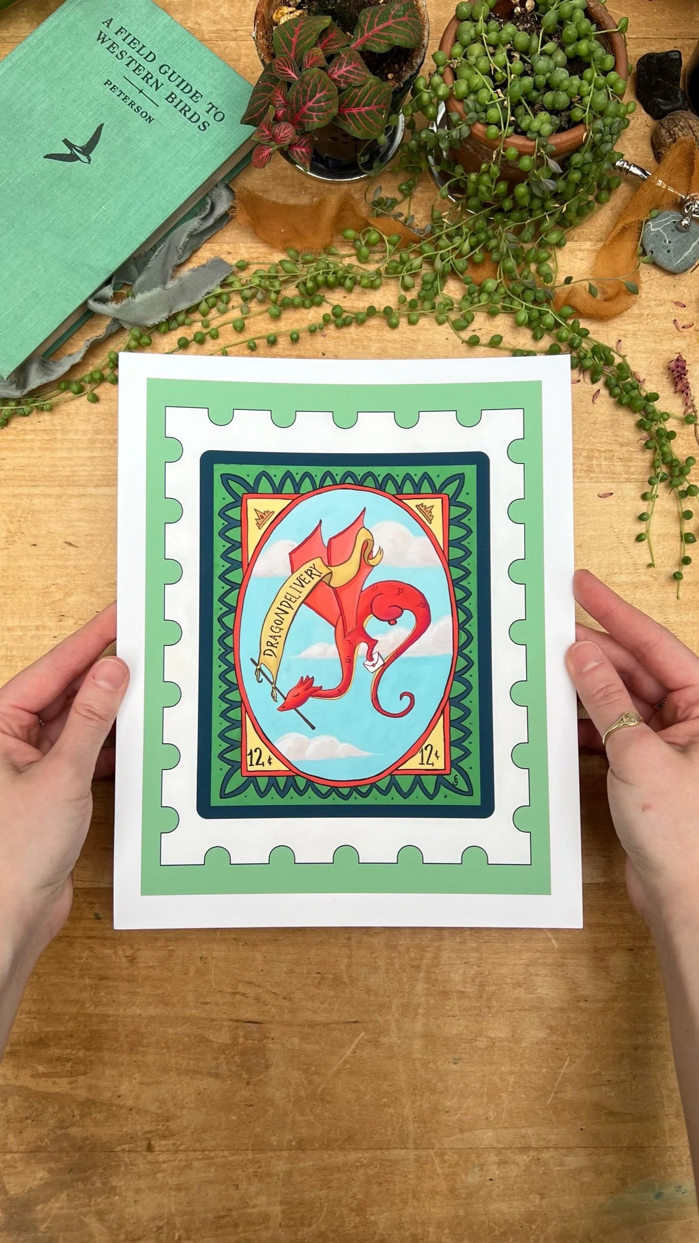 Dragon Delivery Stamp Print