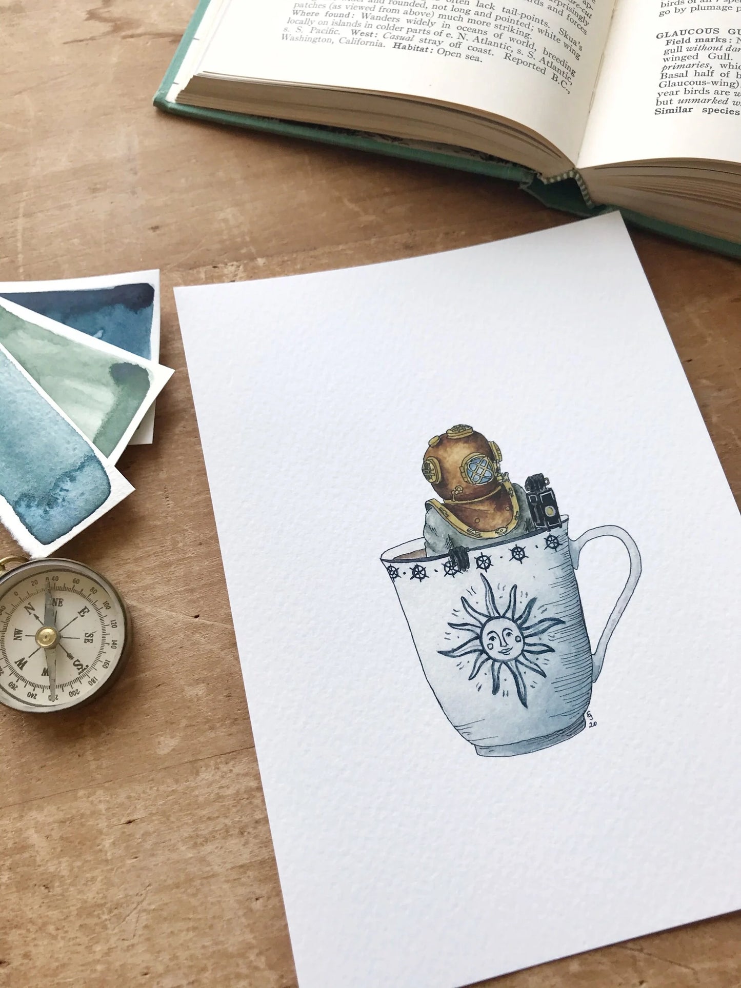 20,000 Leagues Under the Tea Giclée Print