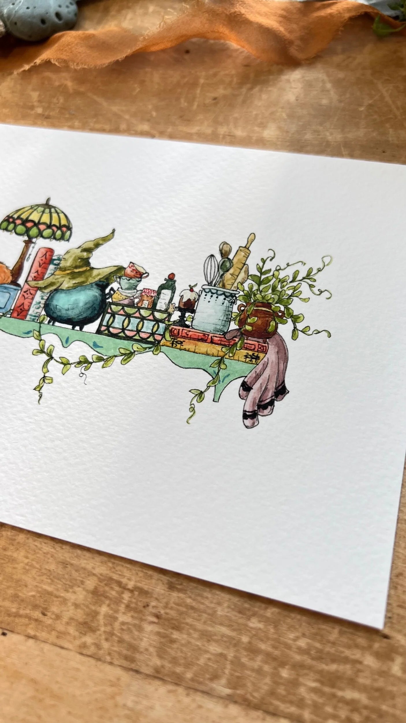 The Mini Kitchen Witch's Shelf Giclée Print